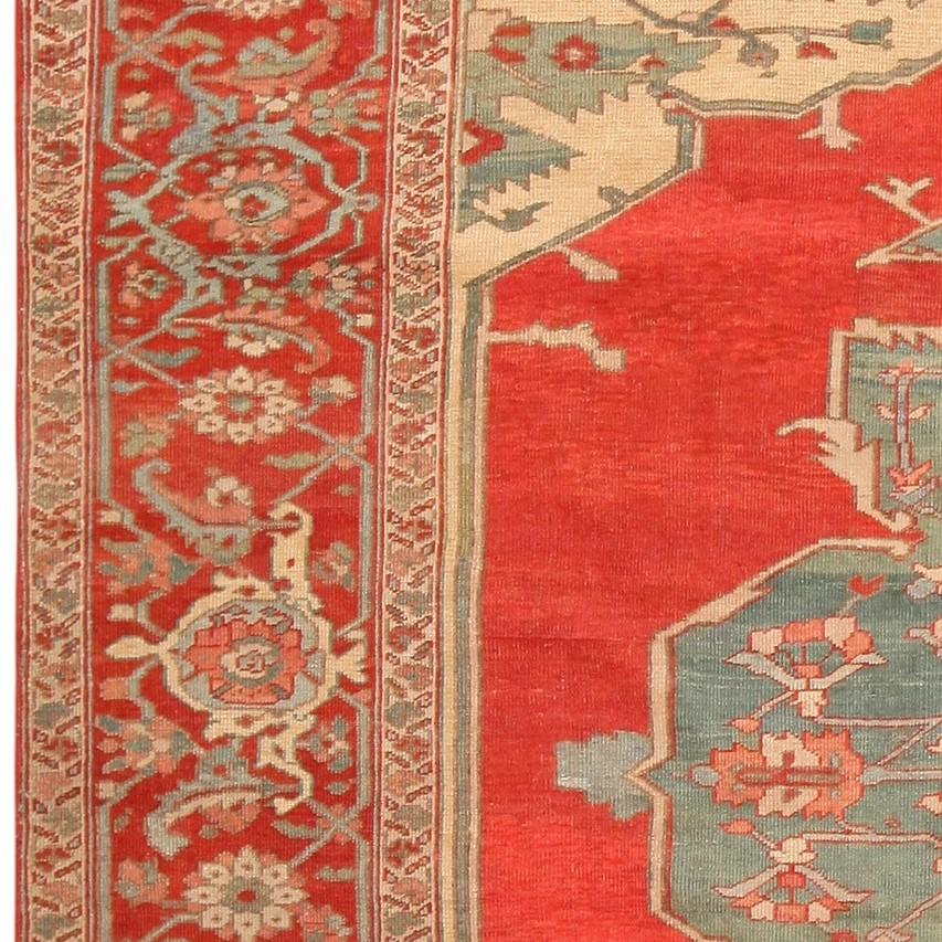 Antiker persischer Serapi-Teppich. Größe: 9 ft x 11 ft 6 in (20. Jahrhundert) im Angebot