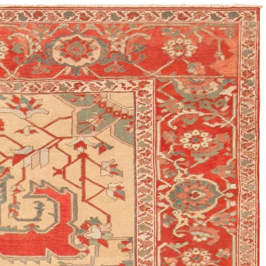 Antiker persischer Serapi-Teppich. Größe: 9 ft x 11 ft 6 in (Wolle) im Angebot