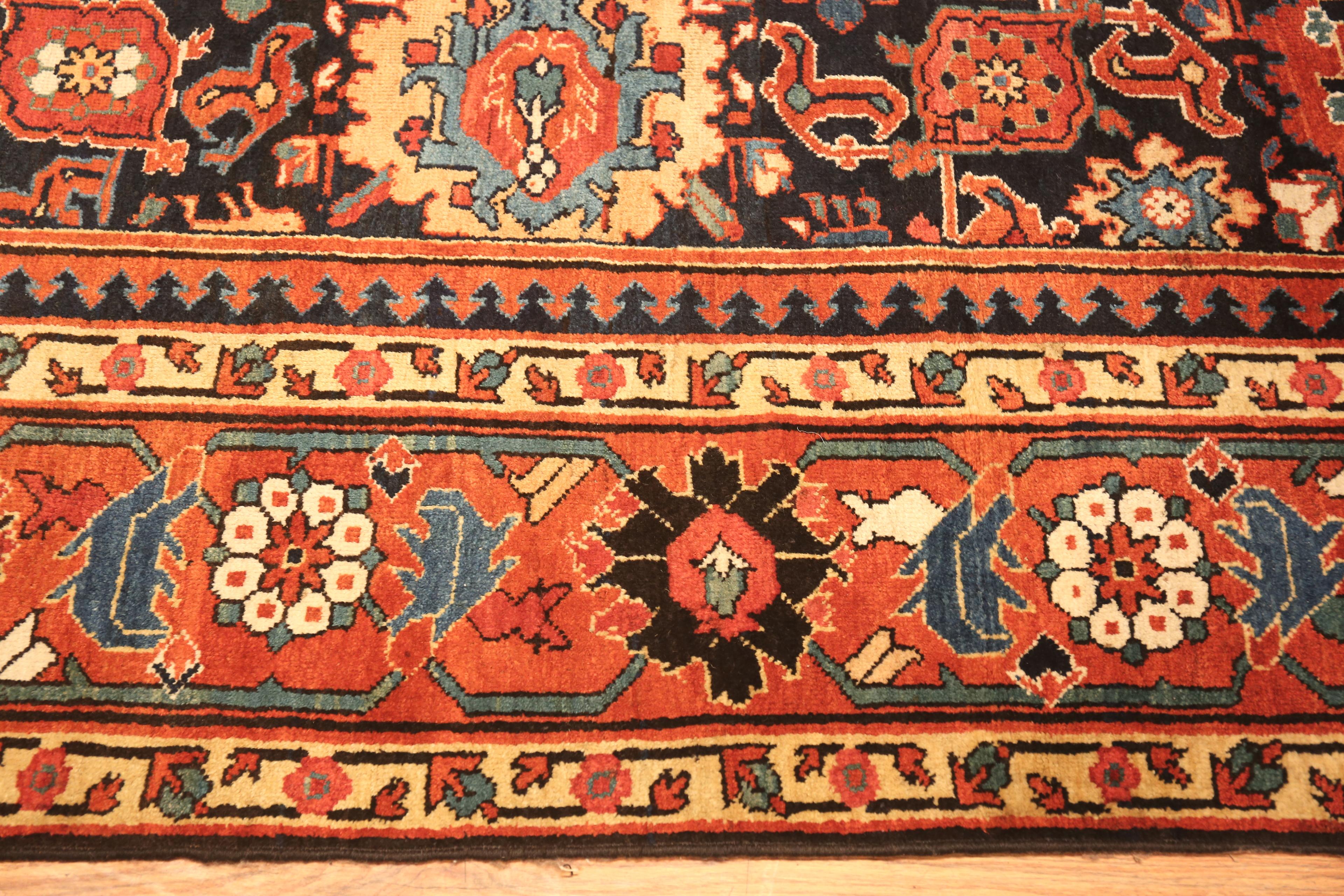 Hand-Knotted Antique Persian Sultanabad Rug. 12 ft 1 in x 13 ft 10 in For Sale