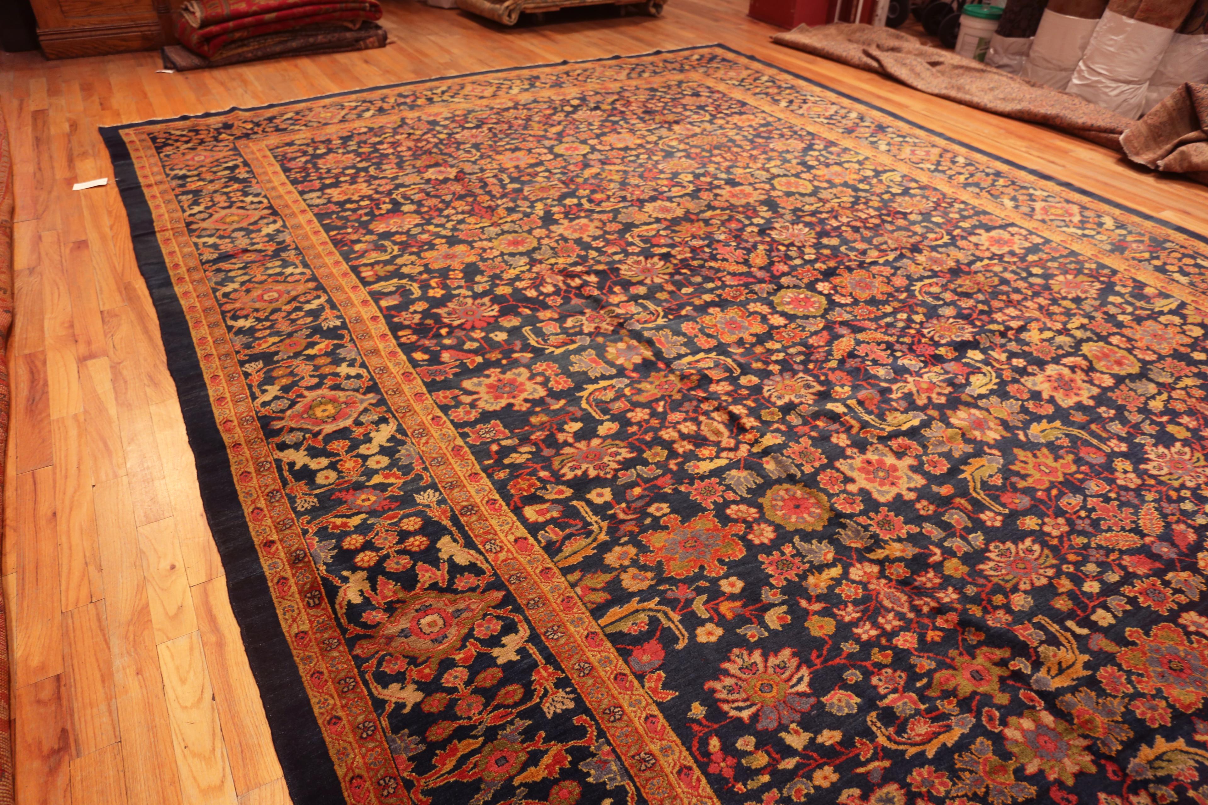 Stupendo pezzo floreale di artigianato superiore Antico tappeto persiano Sultanabad Rugs, Paese d'origine: Persia, Data approssimativa: 1900