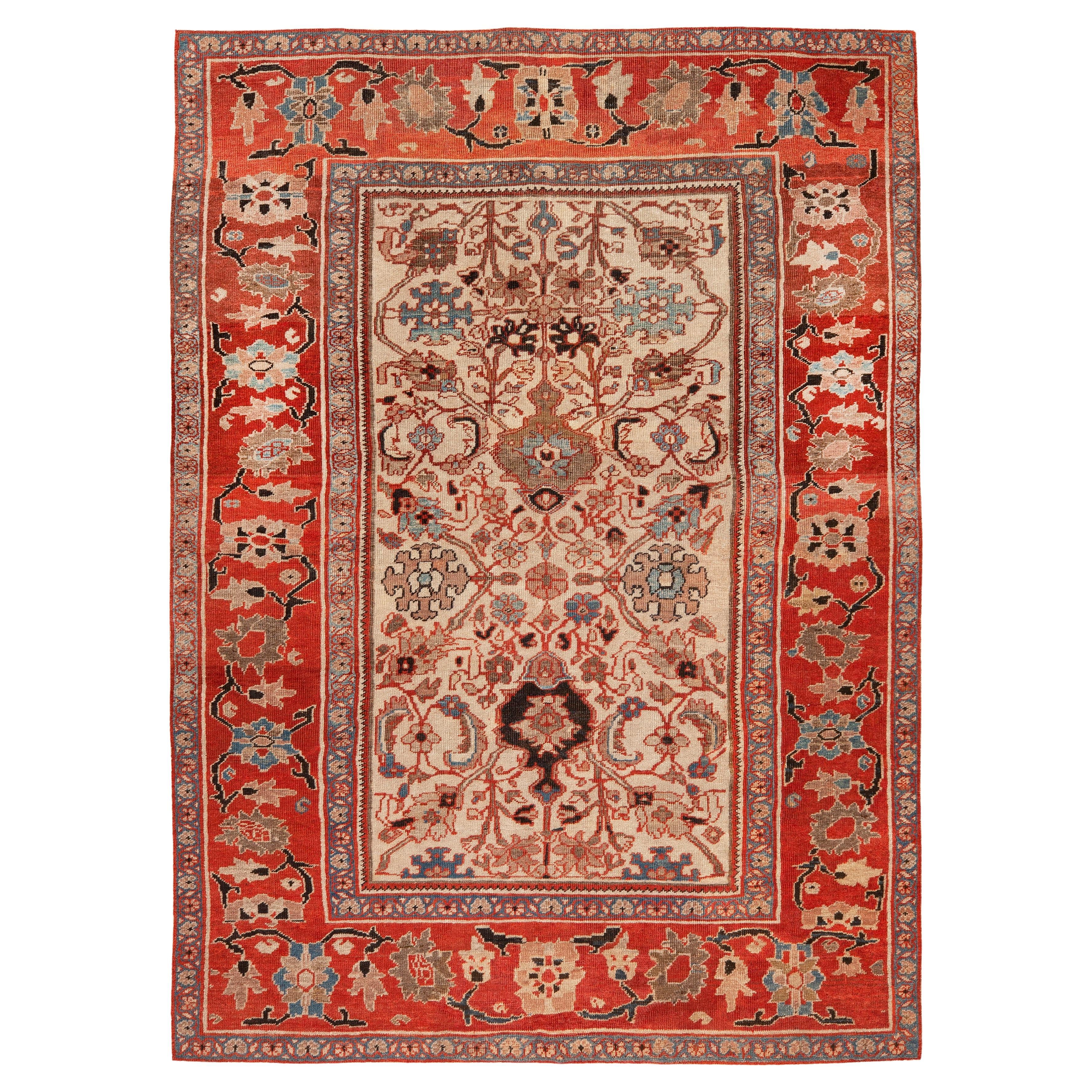 Nazmiyal Collection Antique Persian Sultanabad Rugs 7 ft 10 in x 10 ft 8 in