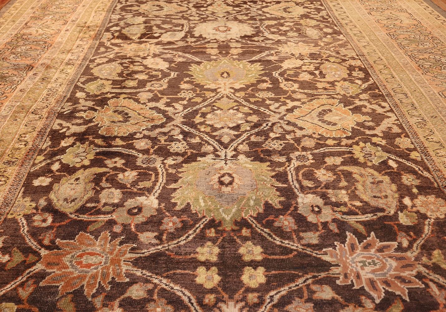 Hand-Knotted Antique Persian Sultanabad Rug. Size: 12 ft x 21 ft 8 in For Sale