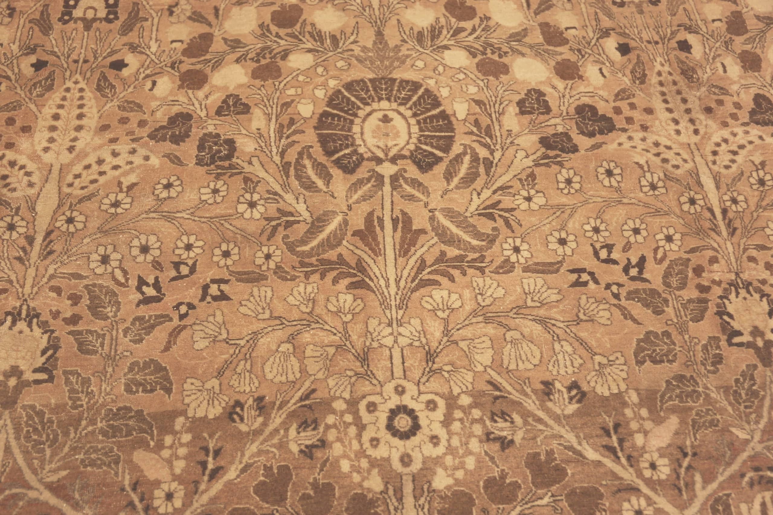 Annodato a mano Tappeto antico persiano Tabriz Abrash. 11 ft 7 in x 16 ft 8 in in vendita