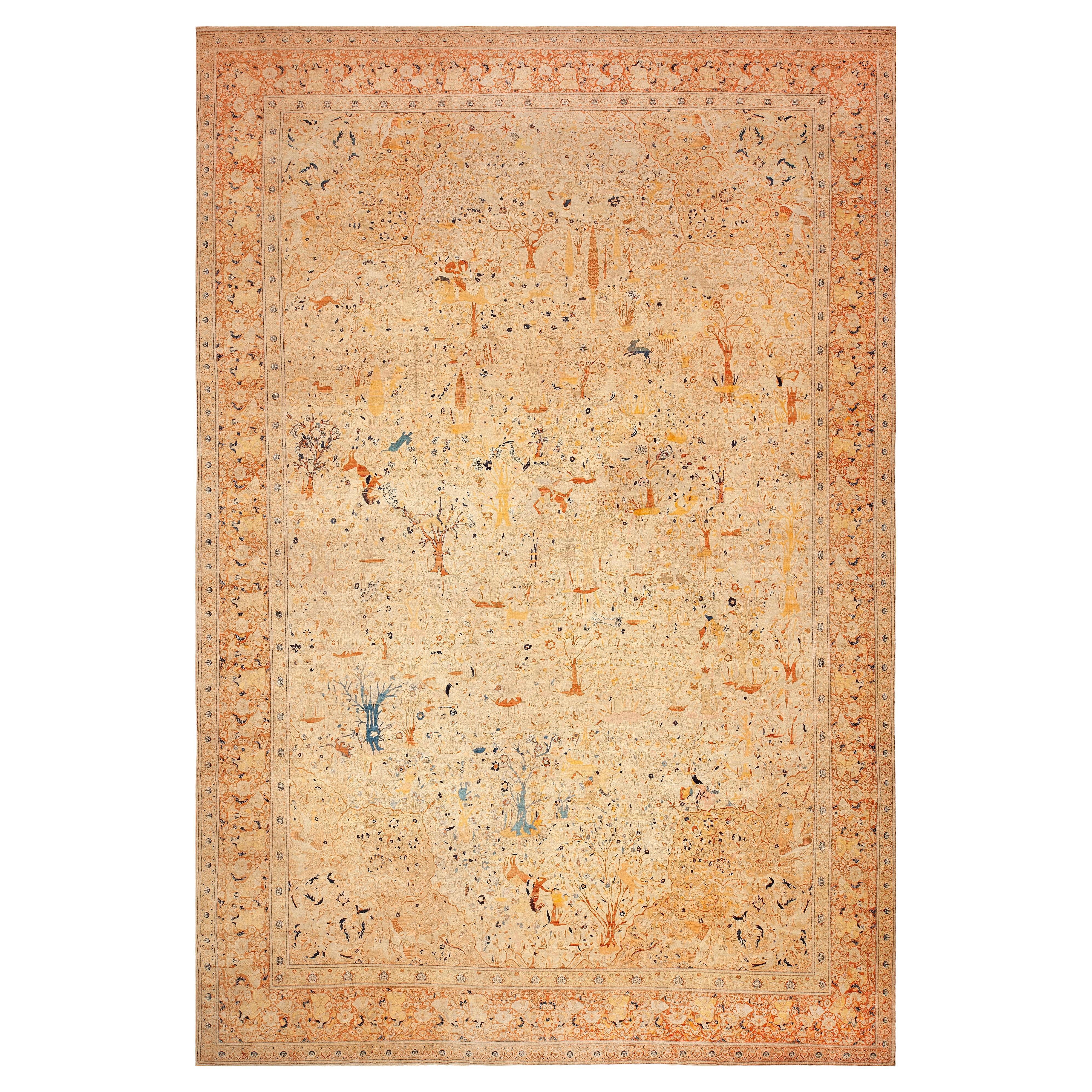 Nazmiyal Collection Antique Persian Tabriz Haji Jalili Rug 13'8" x 20'