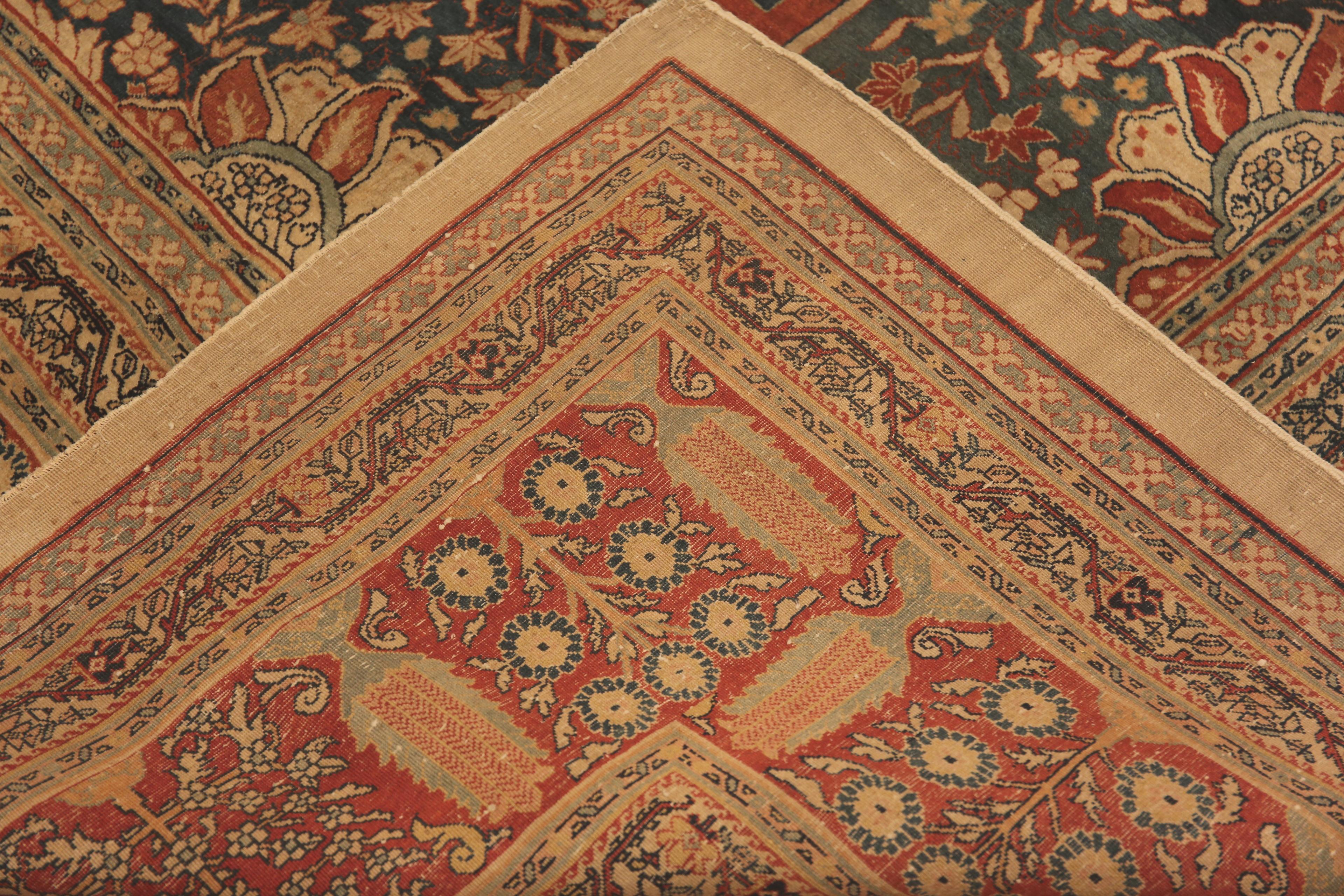 Antiker persischer Täbris Haji Jalili-Teppich aus Haji Jalili. 9 ft 6 inx 15 ft 4in im Angebot 1