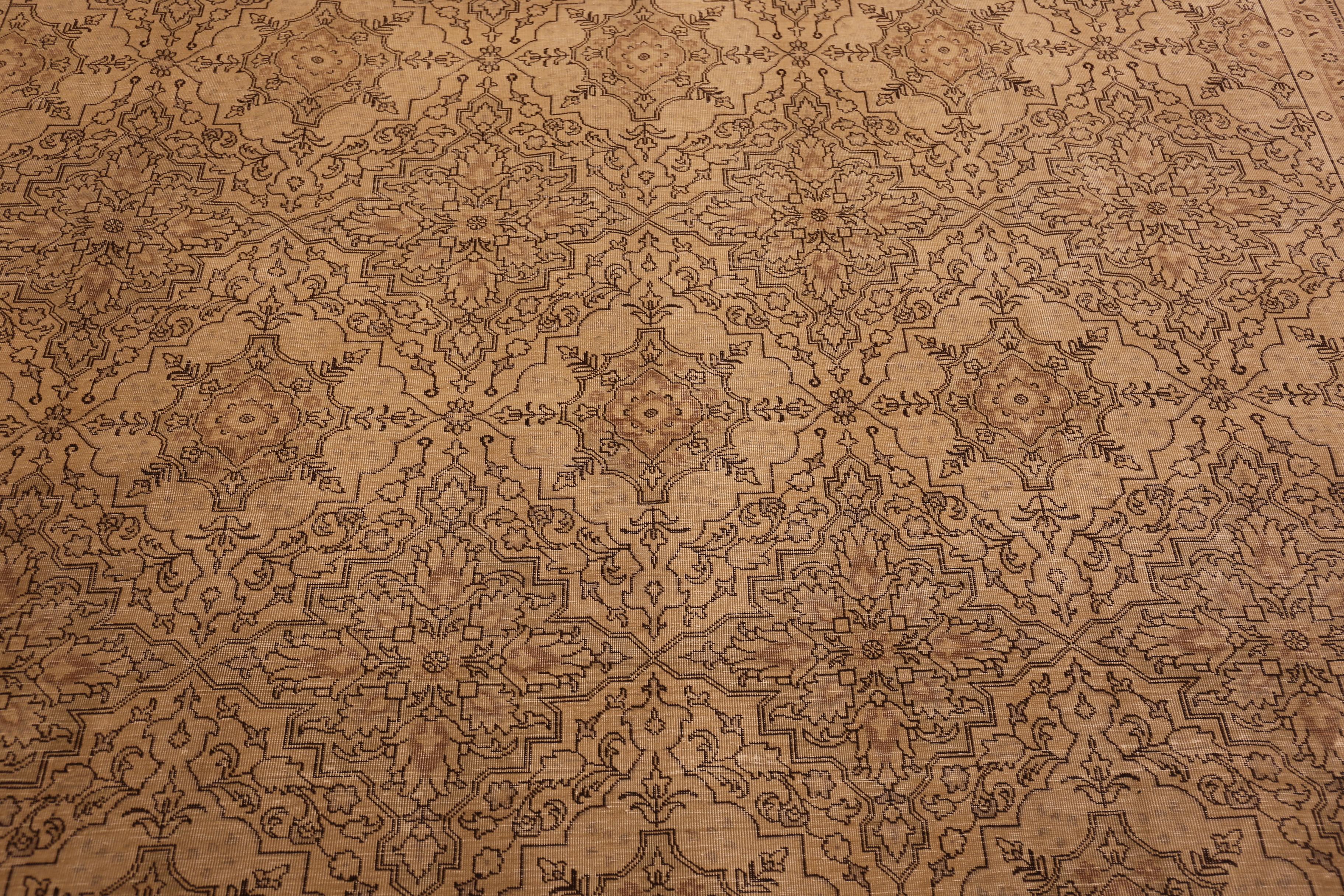 Hand-Knotted Nazmiyal Collection Antique Persian Tabriz Rug 10 ft x 13 ft 4 in For Sale