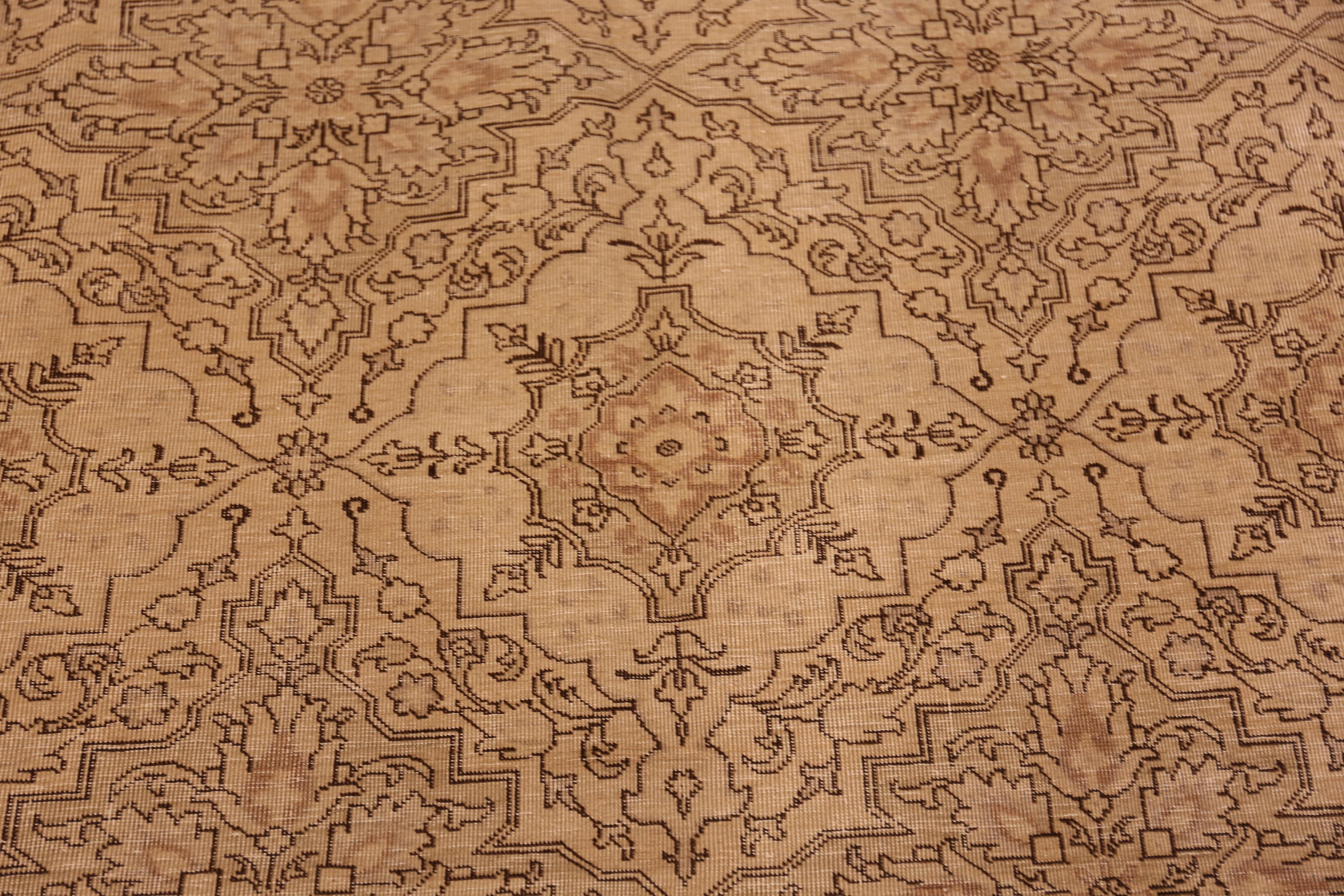 Nazmiyal Collection Antique Persian Tabriz Rug 10 ft x 13 ft 4 in In Good Condition For Sale In New York, NY
