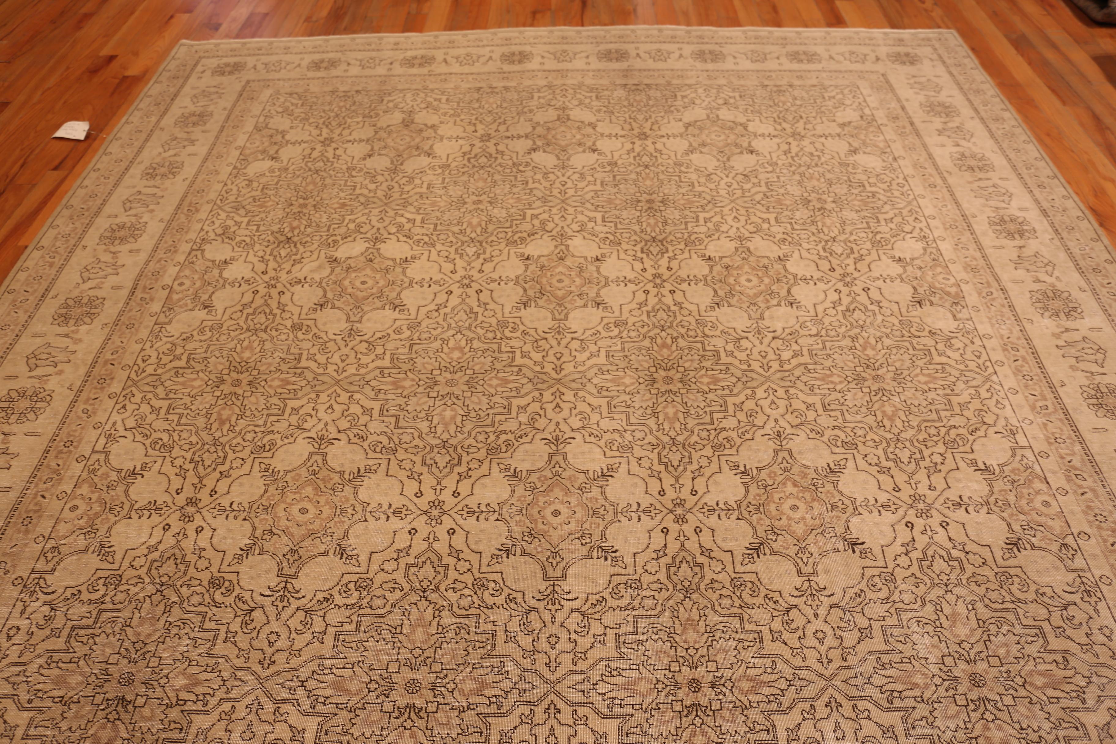 Wool Nazmiyal Collection Antique Persian Tabriz Rug 10 ft x 13 ft 4 in For Sale
