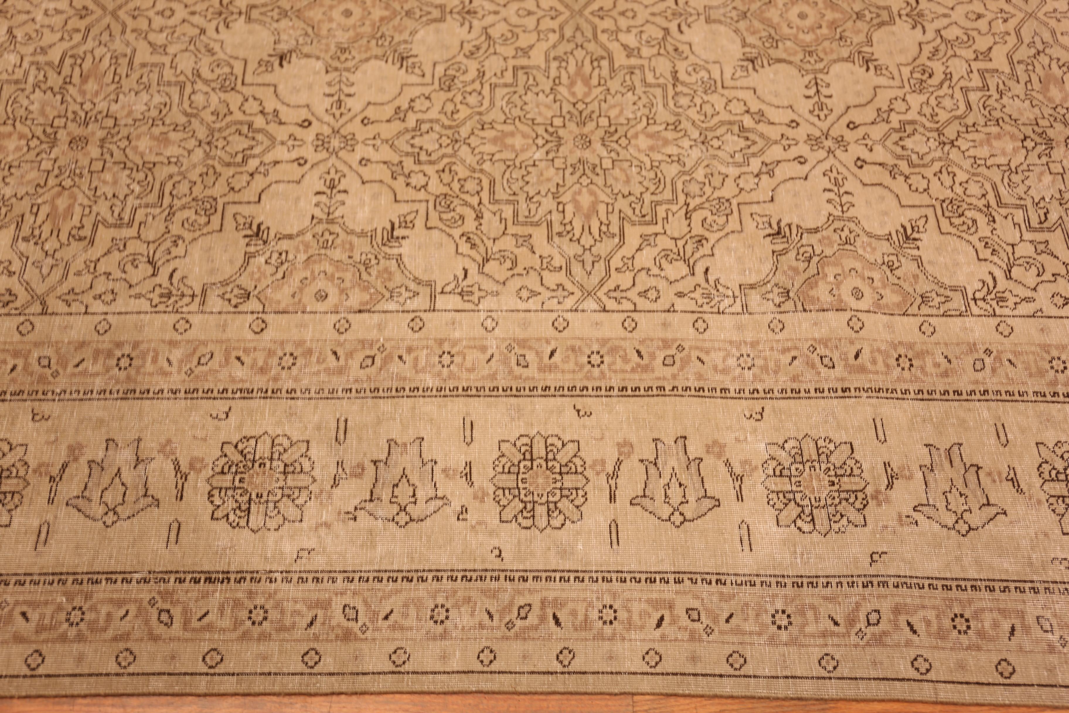 Nazmiyal Collection Antique Persian Tabriz Rug 10 ft x 13 ft 4 in For Sale 2