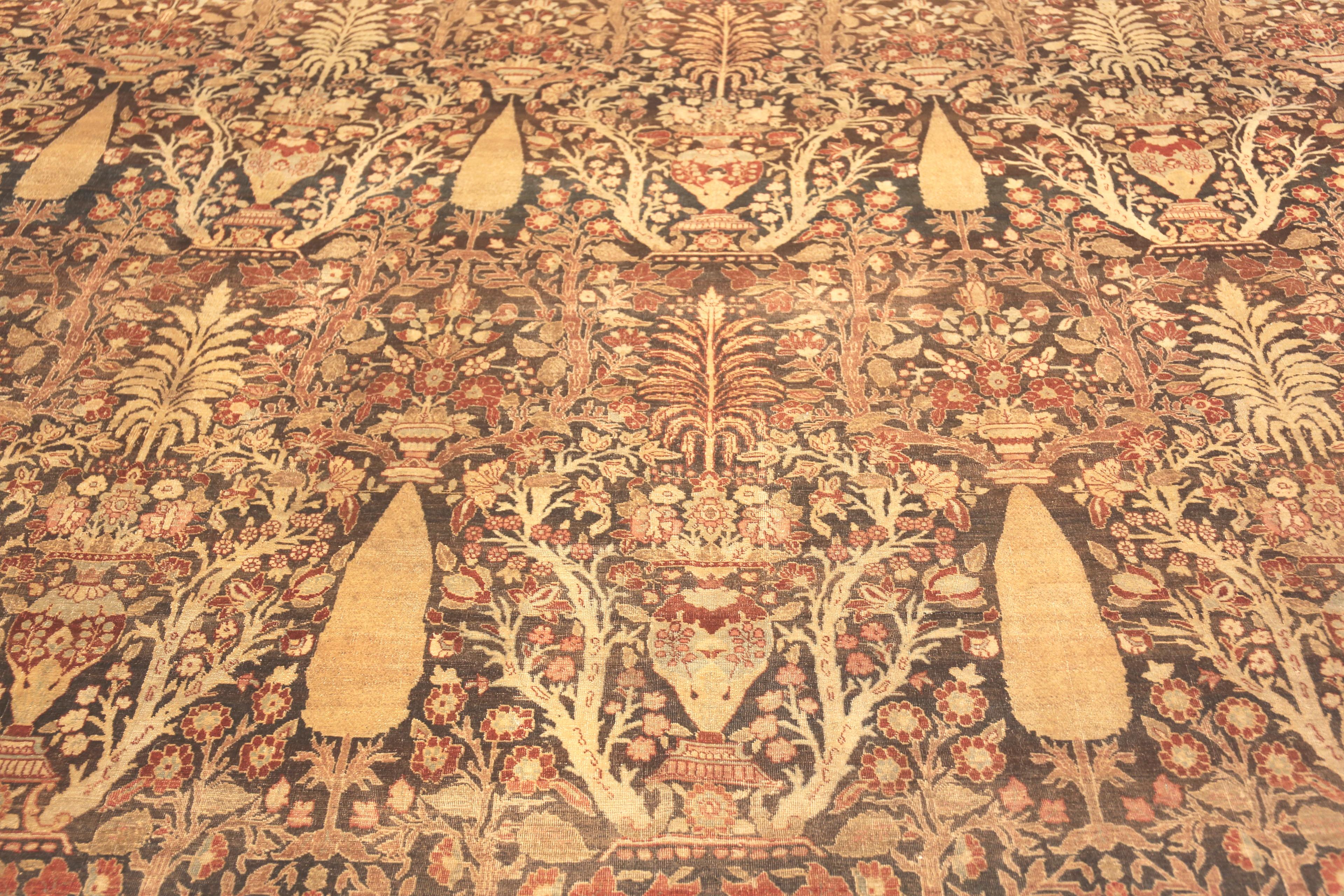 Annodato a mano Tappeto Tabriz persiano antico della Collection'S. 13 ft 8 in x 18 ft 3 in in vendita