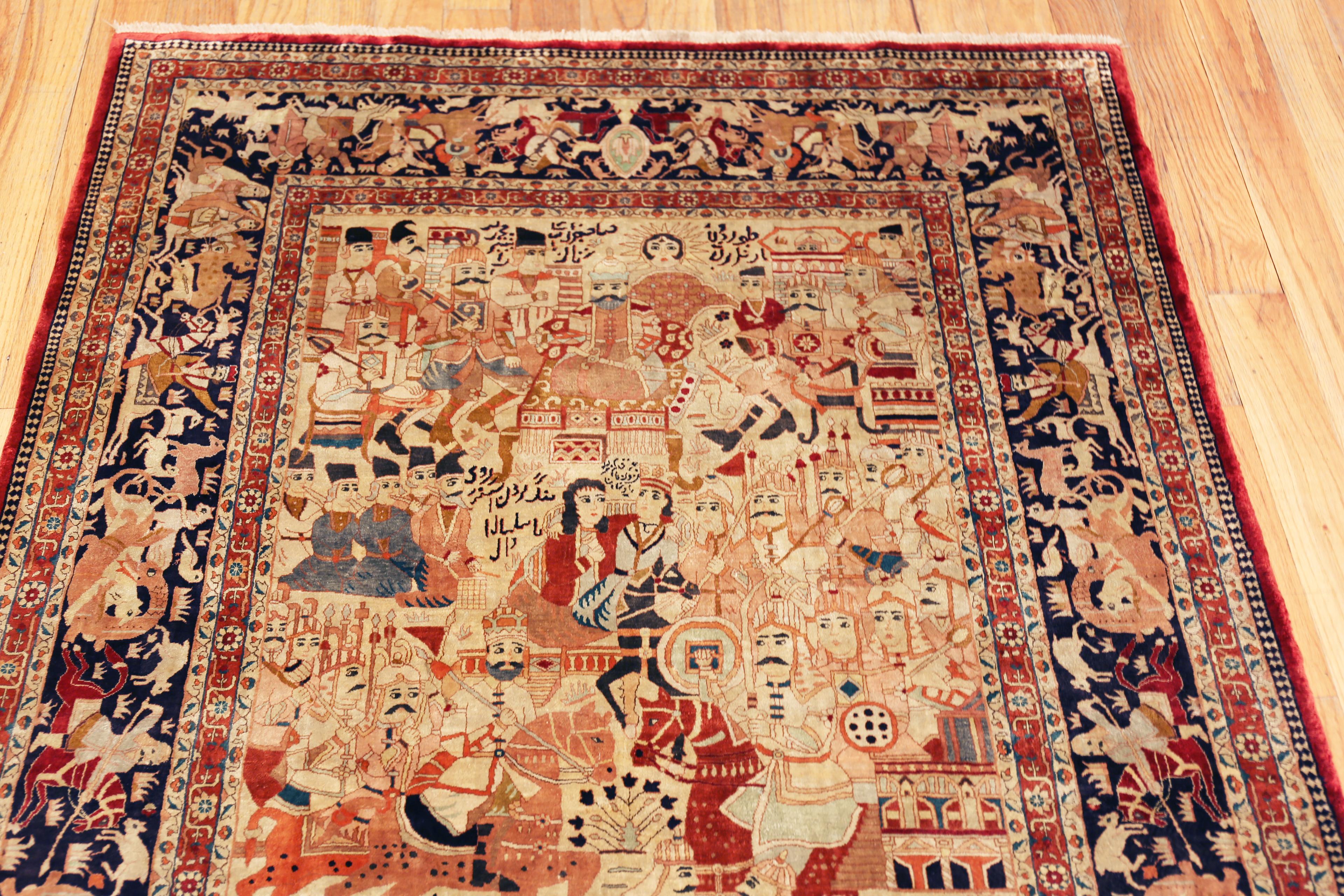 Nazmiyal Collection Antique Persian Tabriz Rug 4 ft x 6 ft im Angebot 2