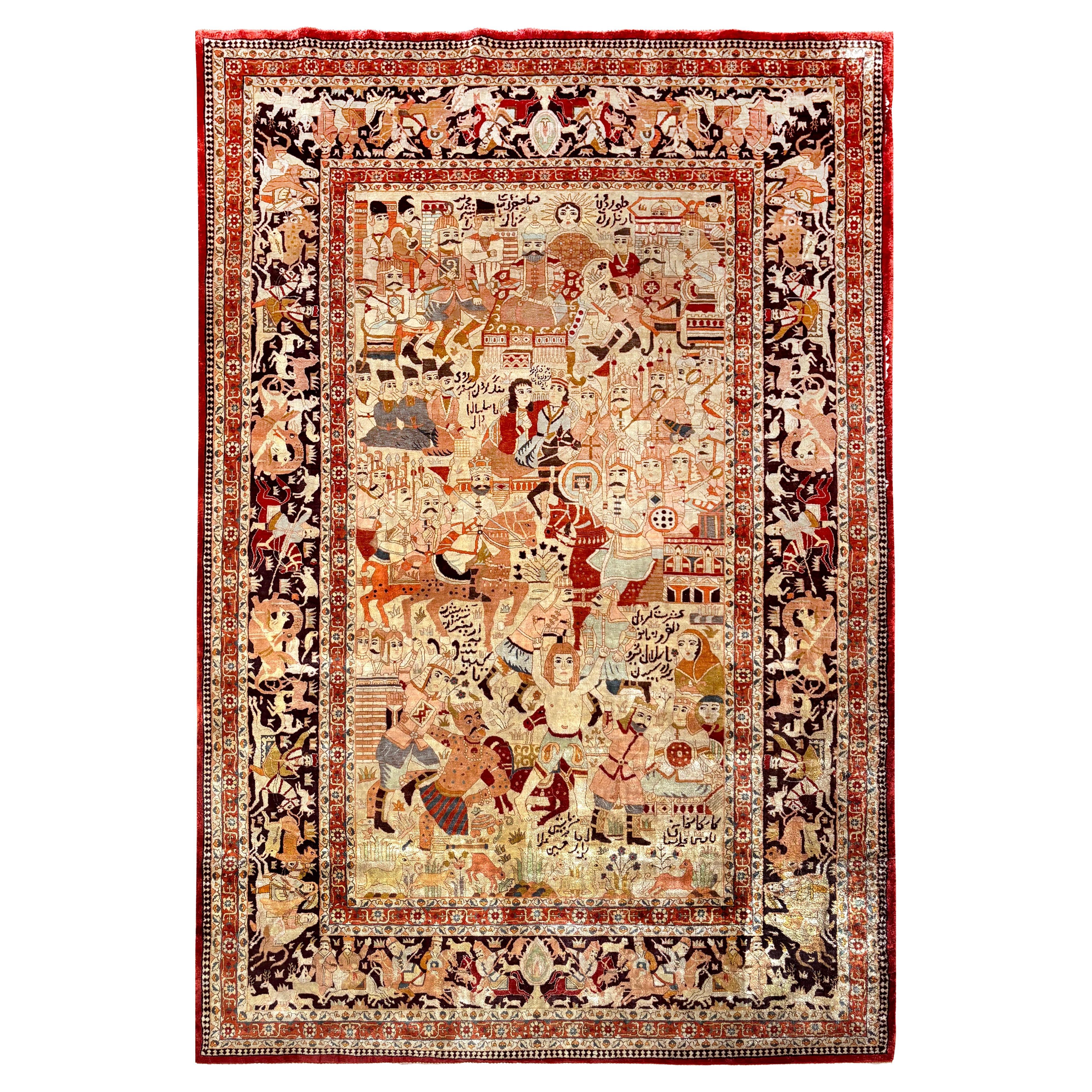 Nazmiyal Collection Antique Persian Tabriz Rug 4 ft x 6 ft im Angebot