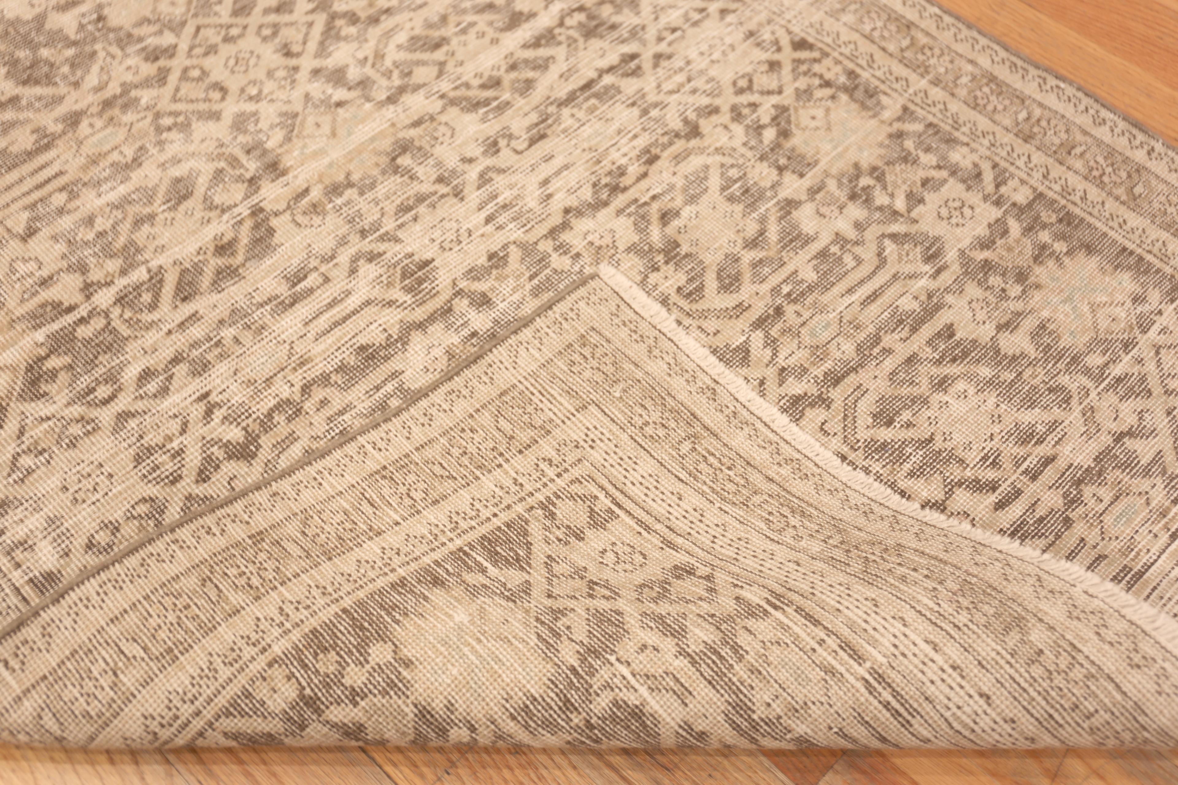 Hand-Knotted Nazmiyal Collection Antique Persian Tabriz Runner Rug 3 ft 3 in x 14 ft 5 in For Sale