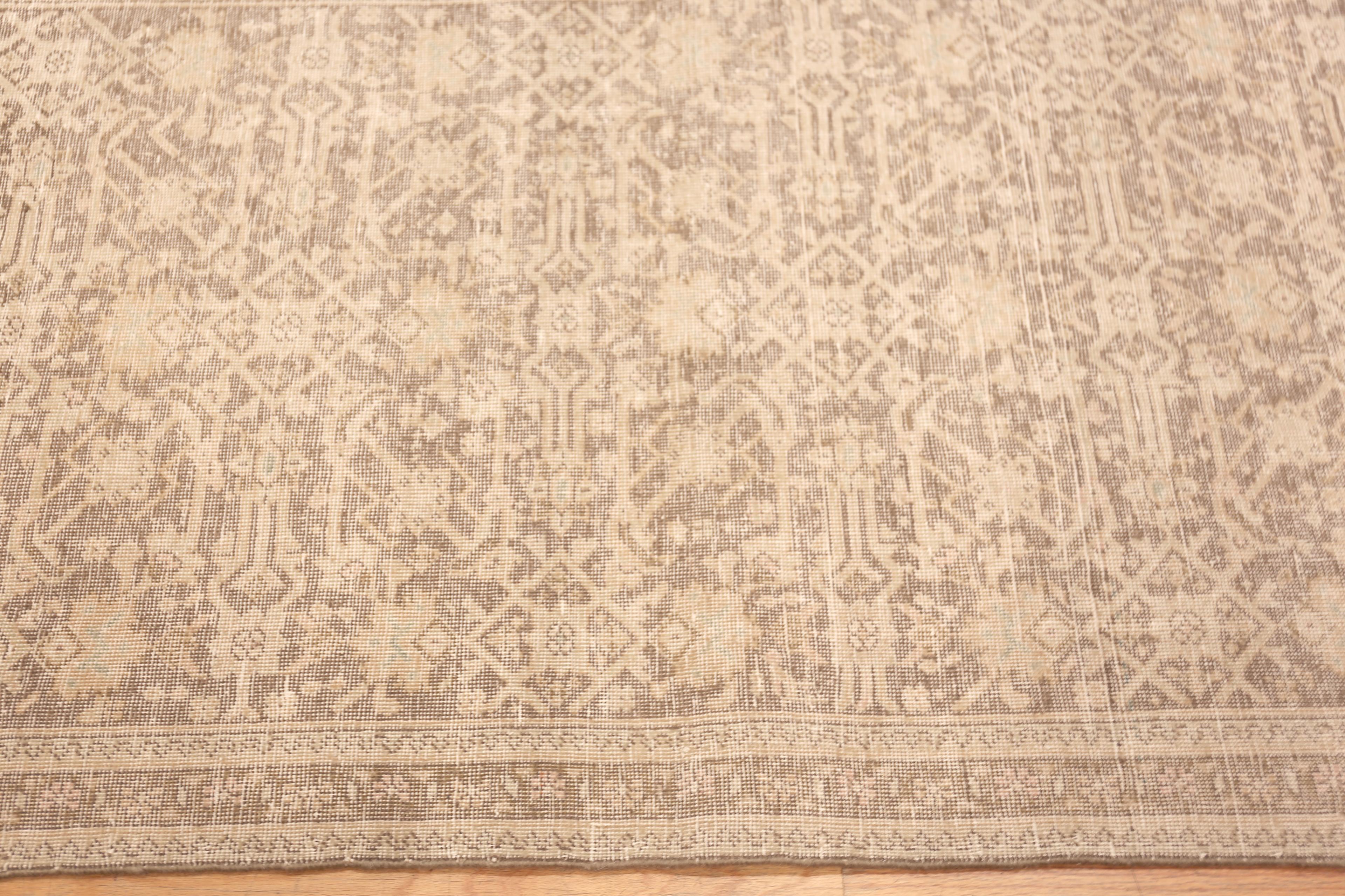 Nazmiyal Collection Antique Persian Tabriz Runner Rug 3 ft 3 in x 14 ft 5 in In Good Condition For Sale In New York, NY