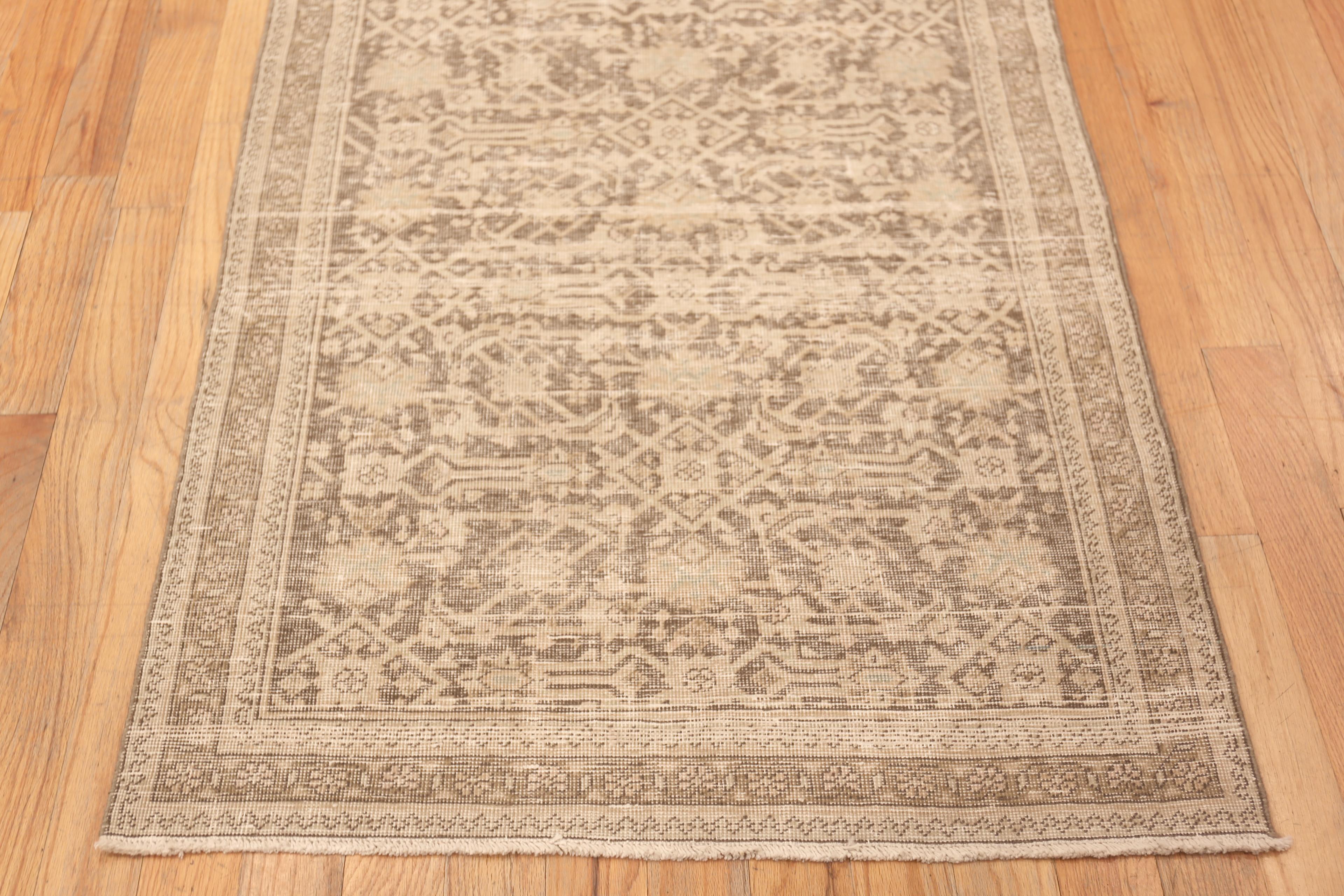 20th Century Nazmiyal Collection Antique Persian Tabriz Runner Rug 3 ft 3 in x 14 ft 5 in For Sale
