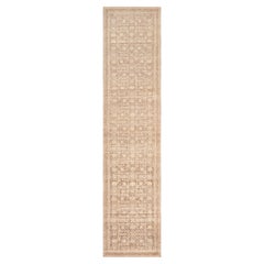 Nazmiyal Collection Antike persische Tabriz Läufer Teppich 3 ft 3 in x 14 ft 5 in