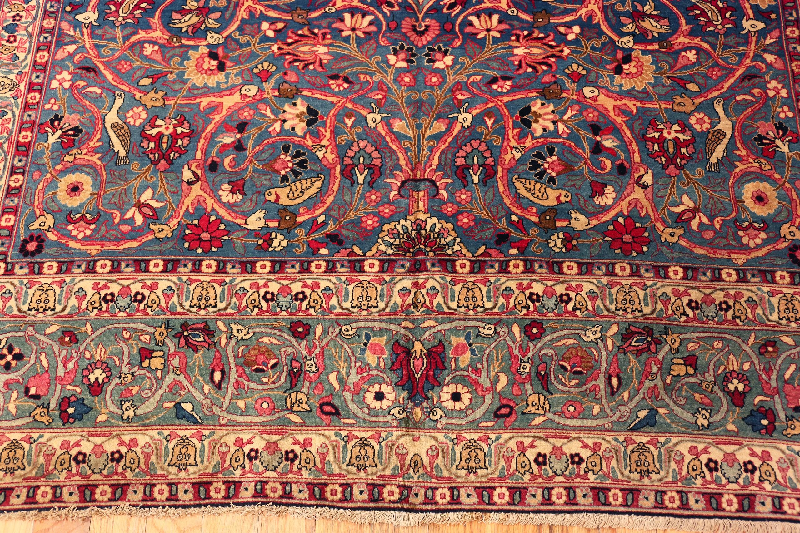 Annodato a mano Tappeto Nazmiyal Collection Antique Persian Tehran 7 ft 2 in x 9 ft 9 in in vendita