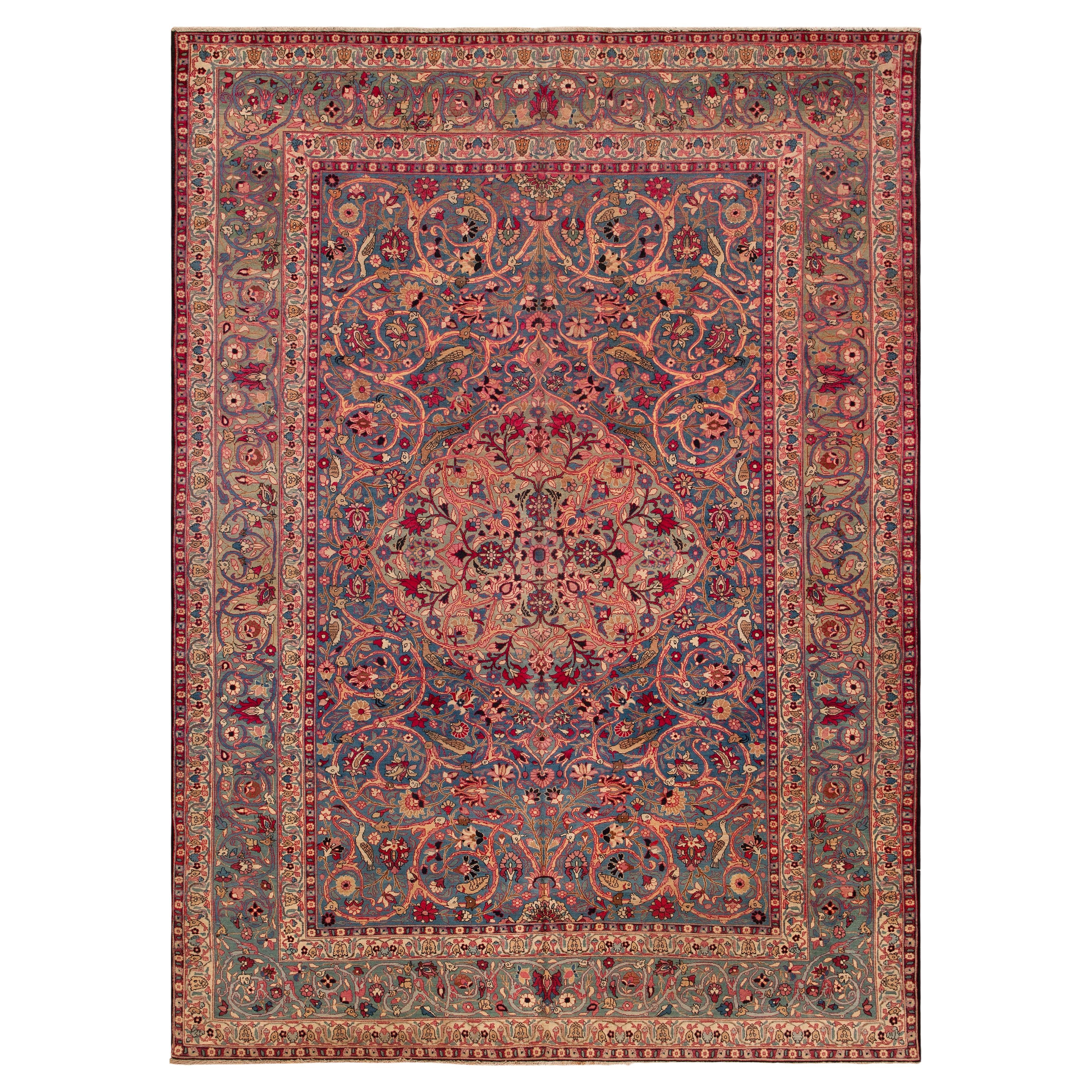 Tappeto Nazmiyal Collection Antique Persian Tehran 7 ft 2 in x 9 ft 9 in