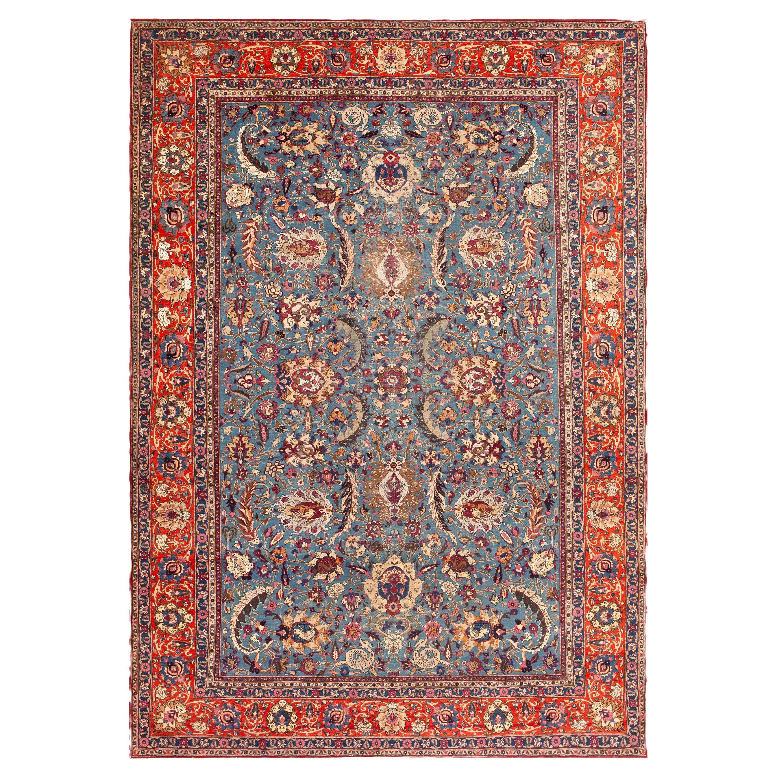 Nazmiyal Collection antiken persischen Teheran Teppich 8 ft 9 in x 12 ft 6 in