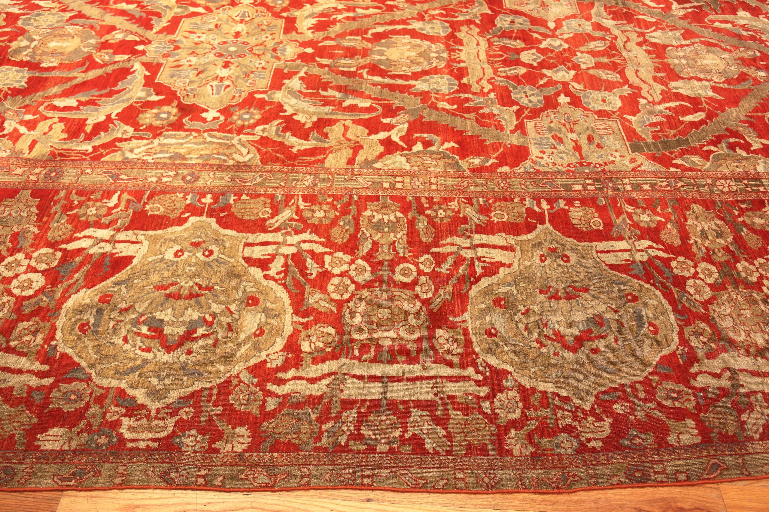 Hand-Knotted Antique Persian Ziegler Sultanabad Rug. 32 ft x 16 ft 3 in For Sale