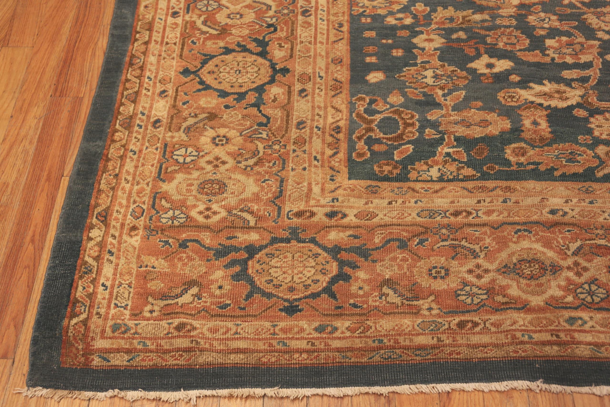 19th Century Antique Rustic Persian Sultanabad Rug. 9 ft 10 in x 13 ft 3  For Sale