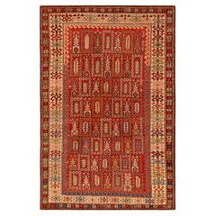 Nazmiyal Collection Antique Shirvan Geometric Rug 3 ft 7 in x 5 ft 4 in