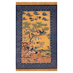 Nazmiyal Collection Antique Silk And Metallic Chinese Rug 5 ft x 8 ft 2 in