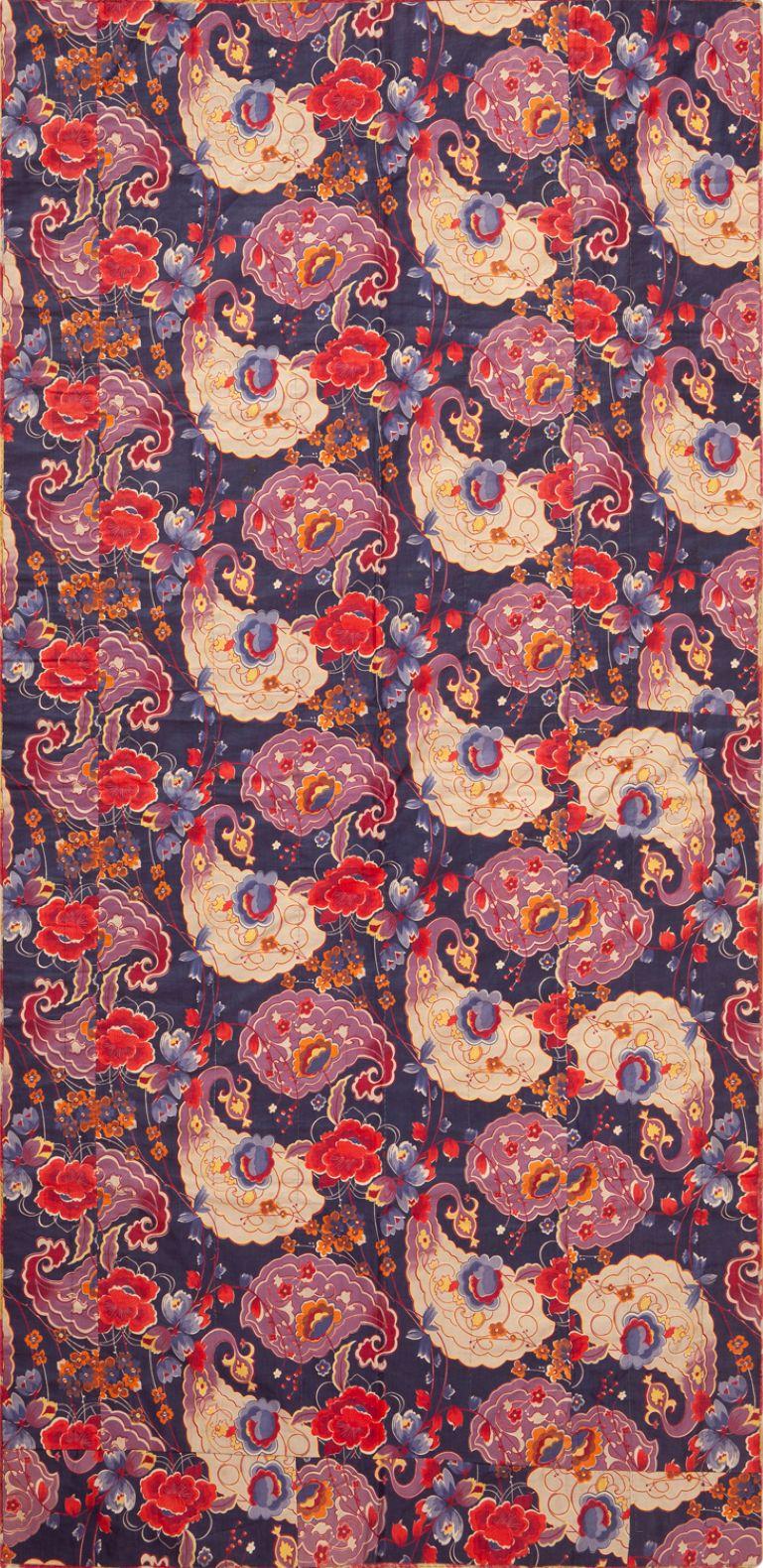 Precioso Suzani Uzbeko Antiguo de Ikat de Seda del Siglo XIX, País de Origen: Uzbekistán, Fecha Circa: Siglo XIX