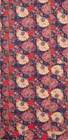 Nazmiyal Collection Antique Silk Ikat Uzbek Suzani 3 ft 8 in x 7 ft 7 in