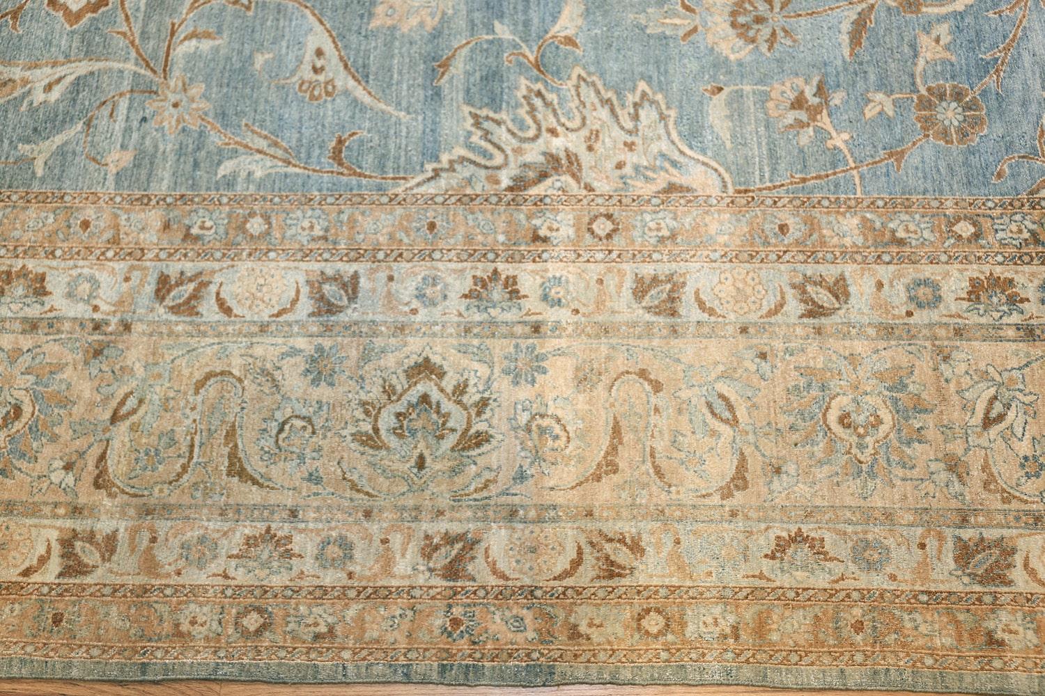 Antique Sky Blue Persian Kerman Carpet. 10 ft 9 in x 20 ft For Sale 3