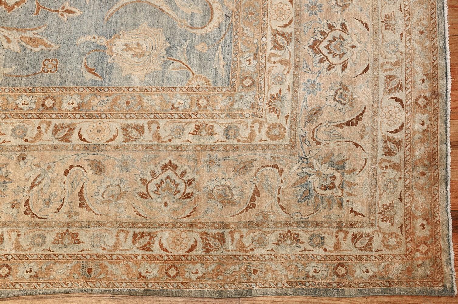 Antique Sky Blue Persian Kerman Carpet. 10 ft 9 in x 20 ft For Sale 4
