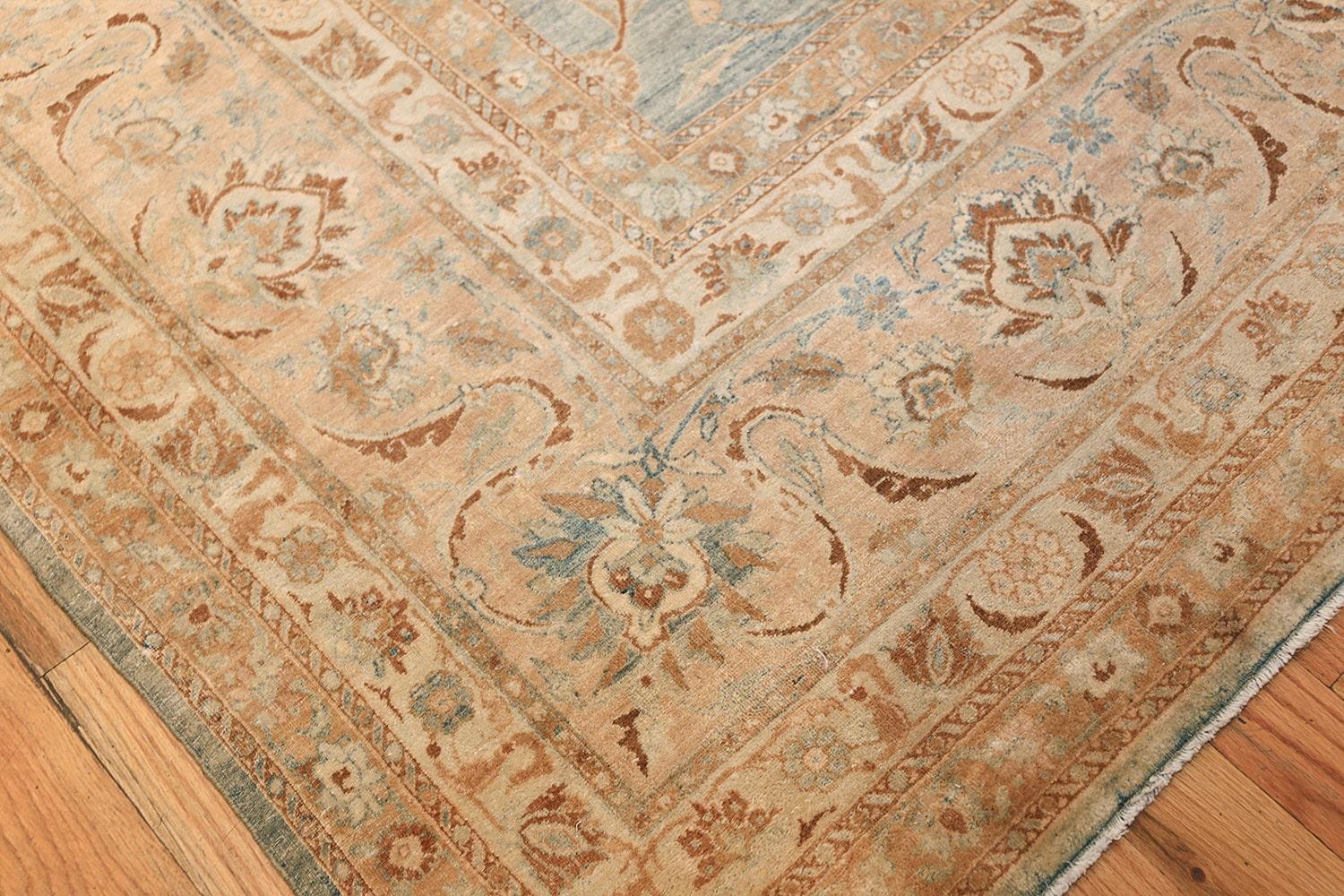 Kirman Antique Sky Blue Persian Kerman Carpet. 10 ft 9 in x 20 ft For Sale