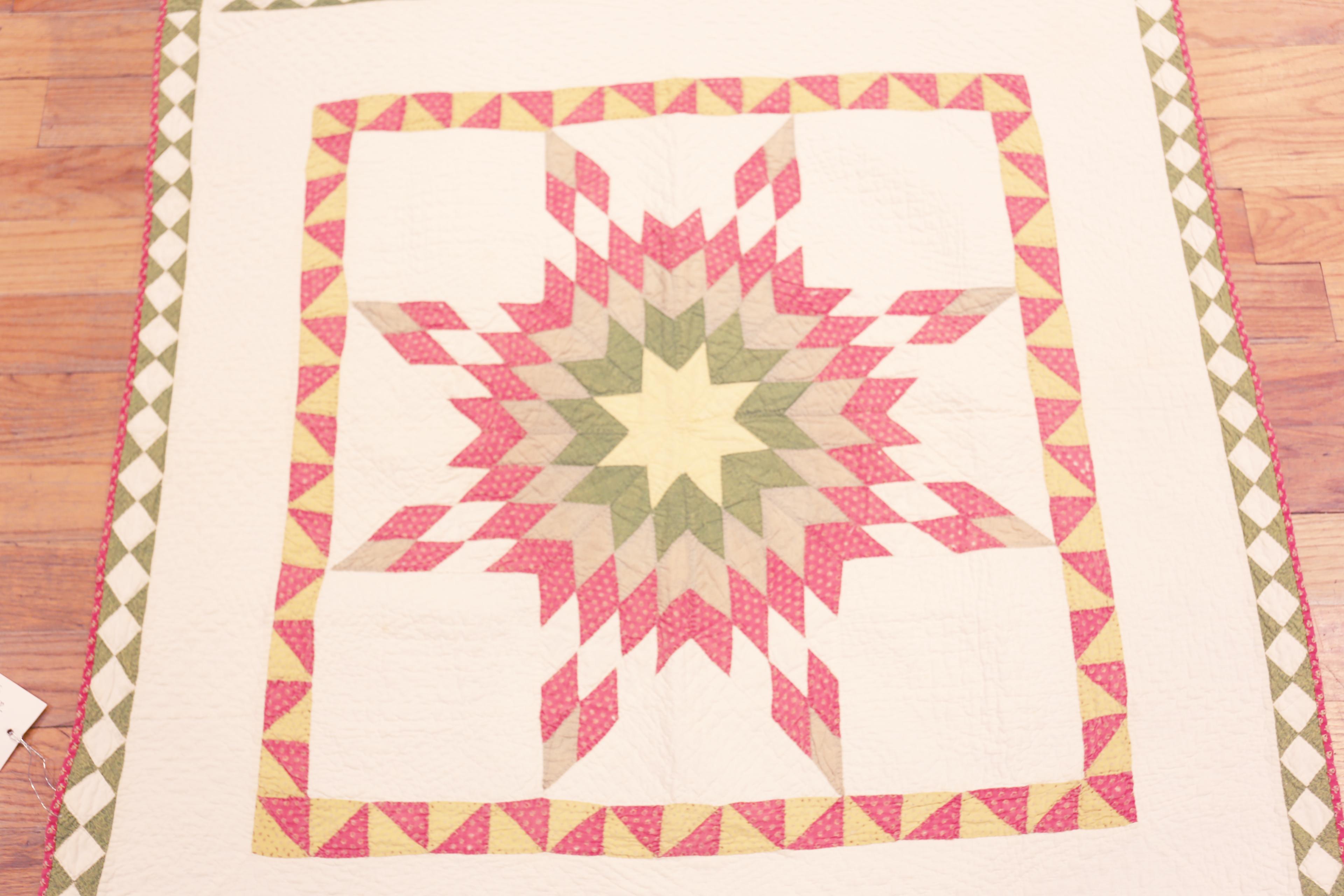 Nazmiyal Collection Antiker Stern von Bethlehem Quilt Textil 3' 5