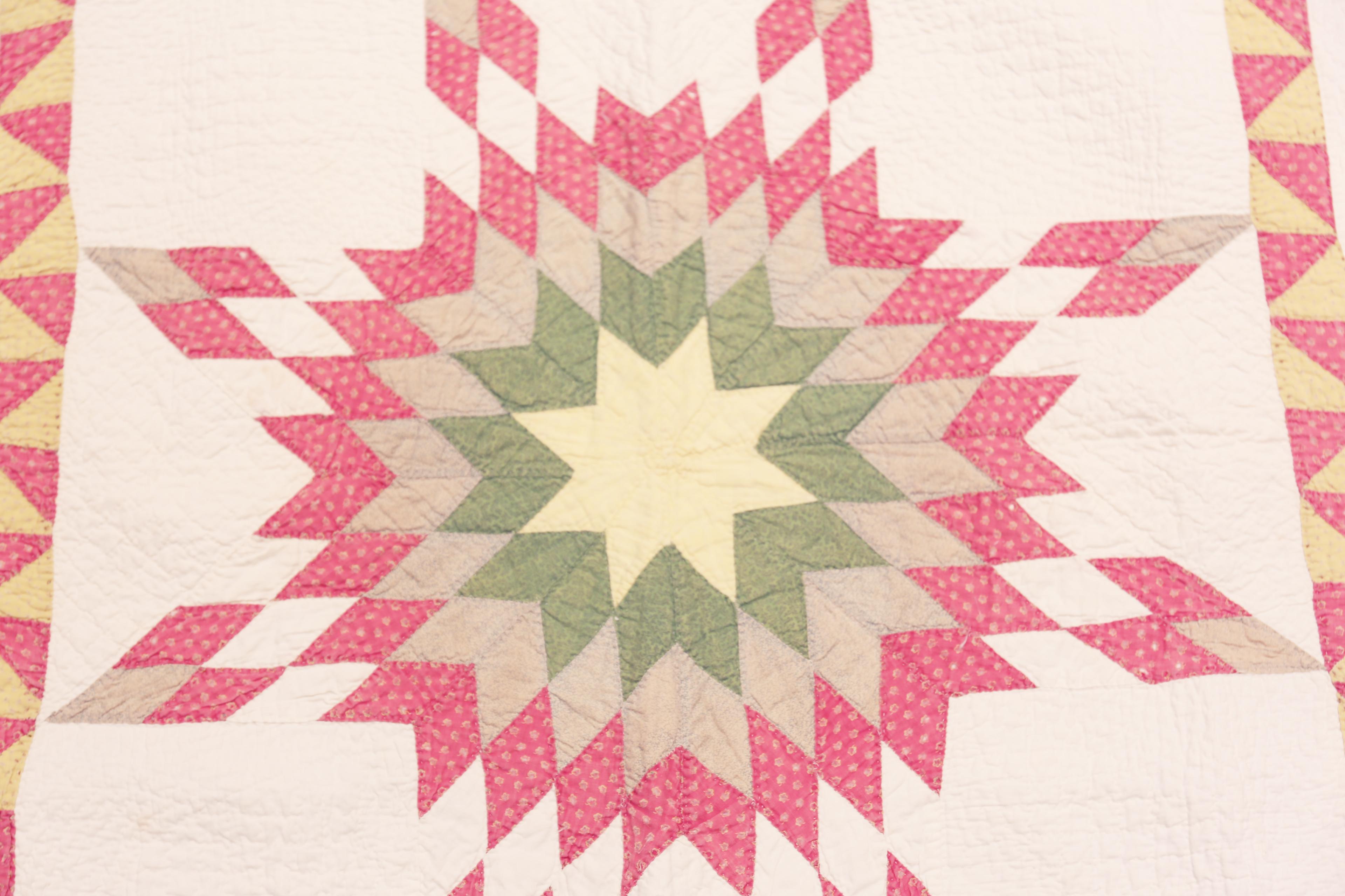 Nazmiyal Collection Antiker Stern von Bethlehem Quilt Textil 3' 5