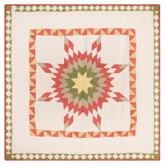 Nazmiyal Collection Antique Star of Bethlehem Quilt Textile 3' 5" x 3' 6"