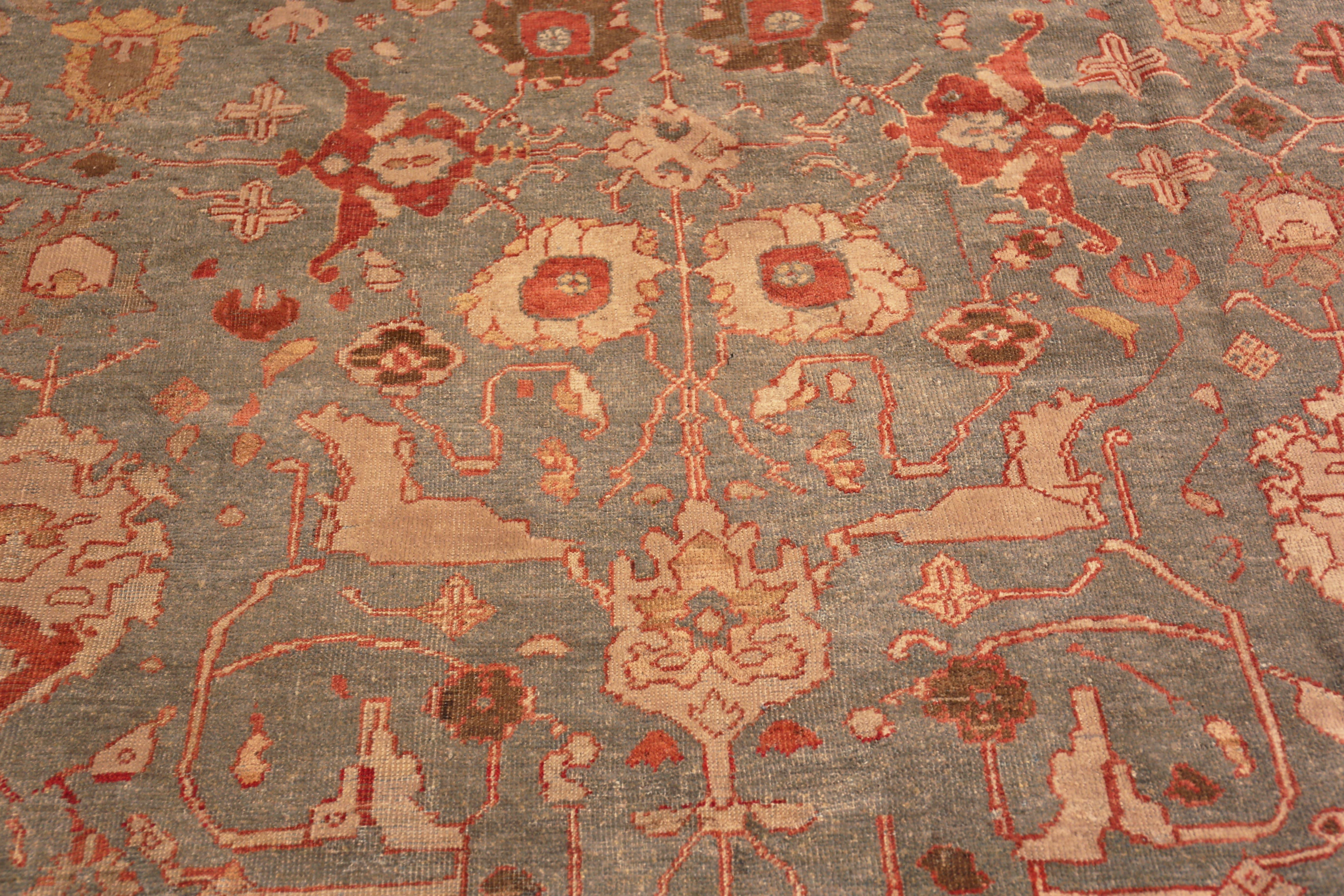 Lana Nazmiyal Collection Antique Sultanabad Rugs Persiano 10 ft 8 in x 14 ft 4 in in vendita