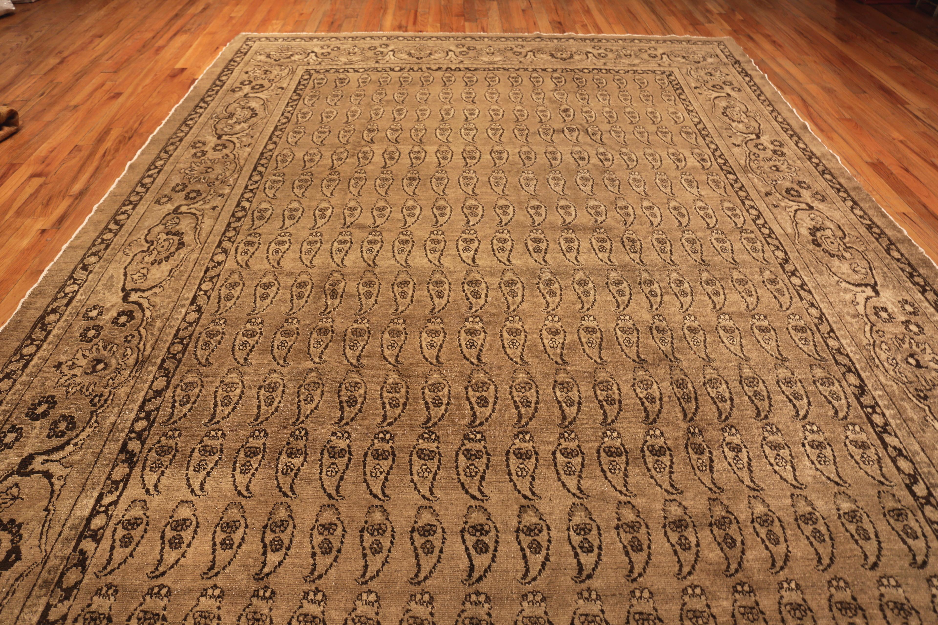 Large Antique Tabriz Persian Paisley Design Carpet, Country of Origin: Persia, Circa Date: 1920. Size: 10 ft 10 in x 16 ft (3.3 m x 4.88 m)