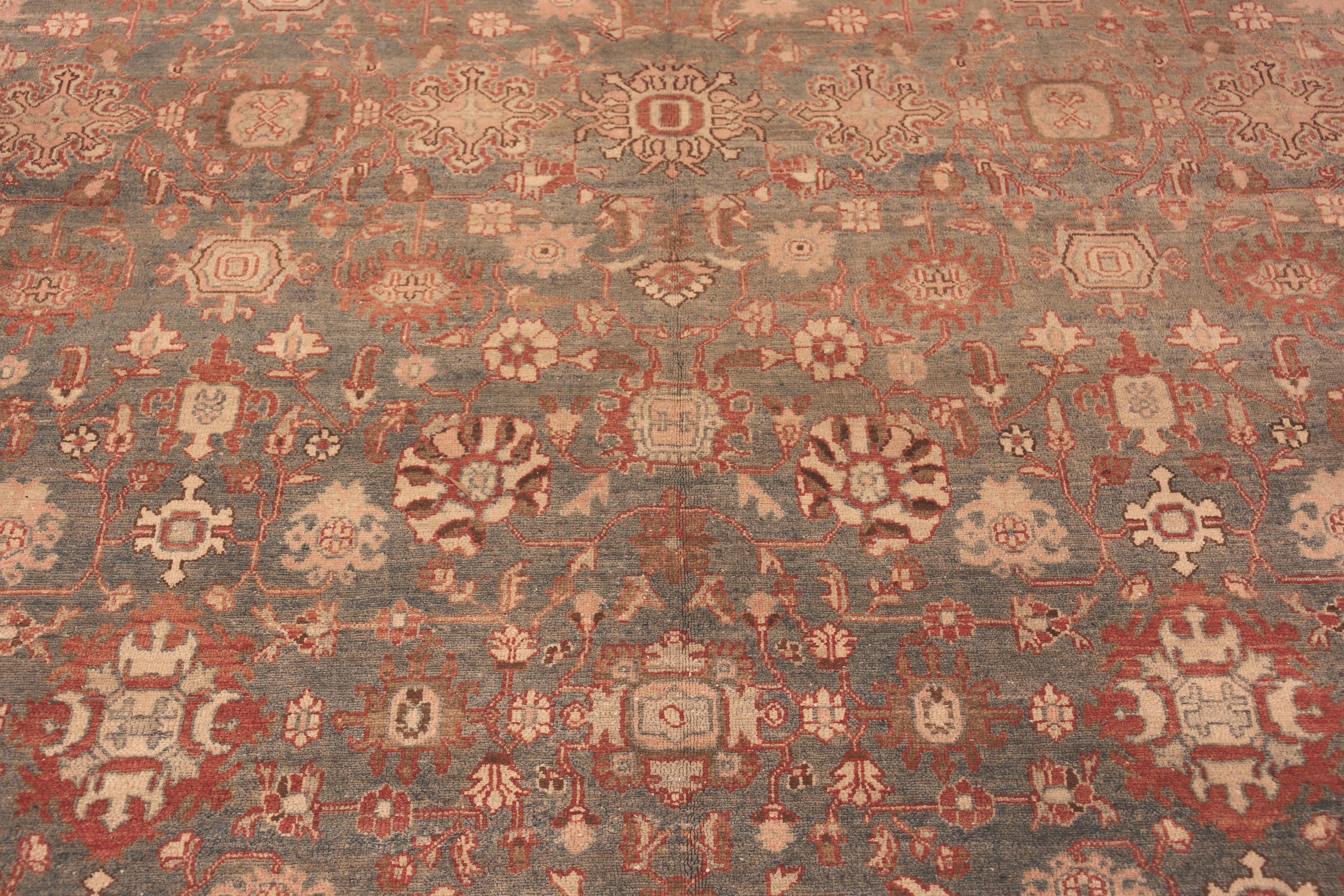 Hand-Knotted Antique Tribal Persian Malayer Rug. 11 ft 10 in x 21 ft 9 in For Sale