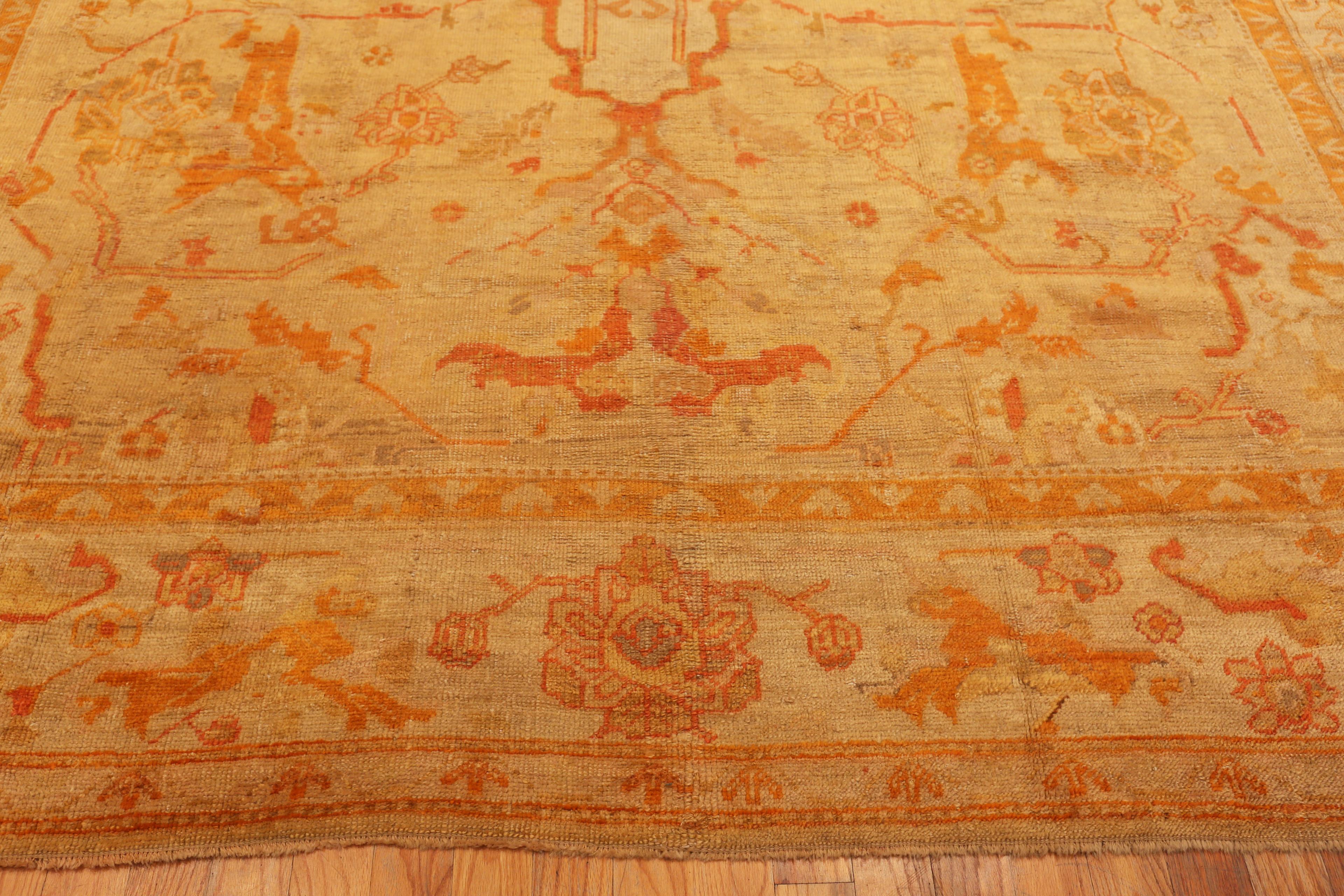 Meraviglioso tappeto antico Oushak geometrico turco, Paese d'origine: Turchia, Circa: 1920