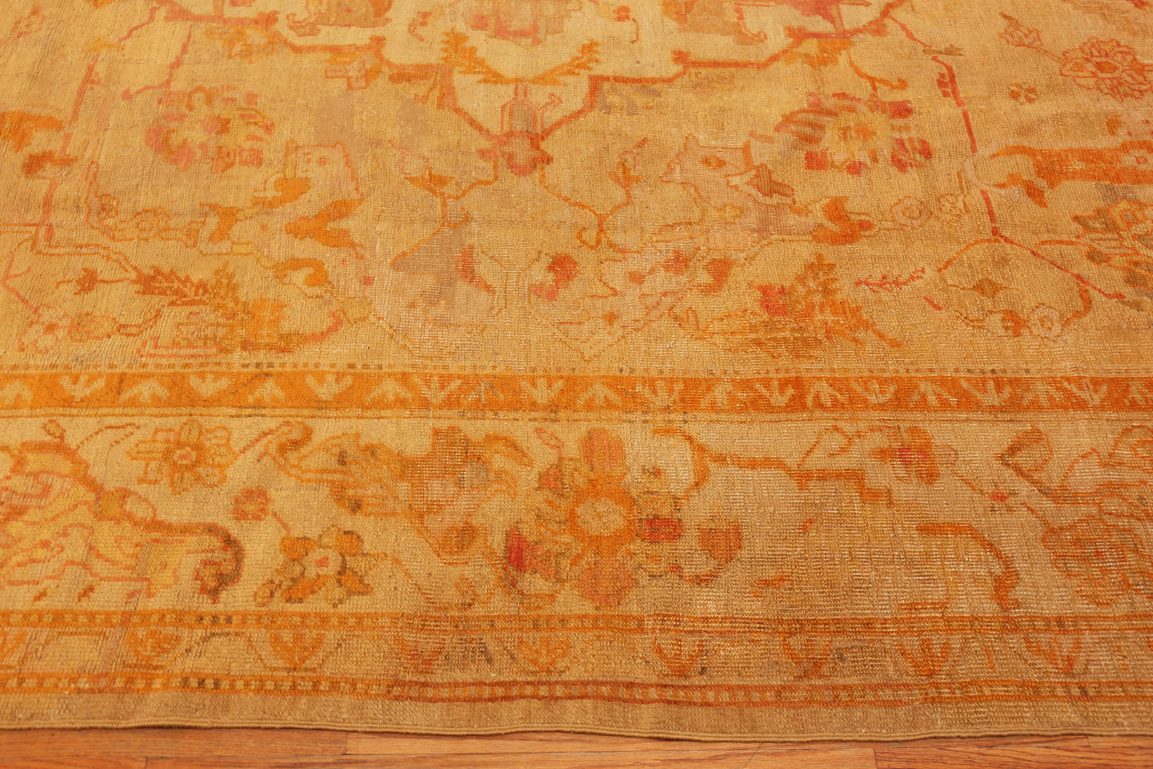 Lana Tappeto Geometrico Oushak Turco Antico Collection'S in vendita