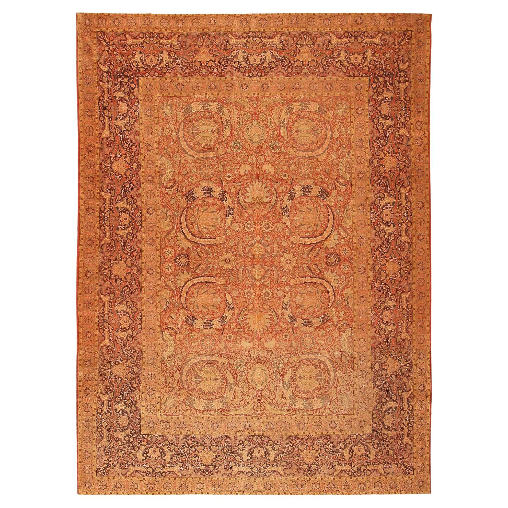 Nazmiyal Collection Antike türkische Hereke Teppich 9 ft 9 in x 13 ft 1 in