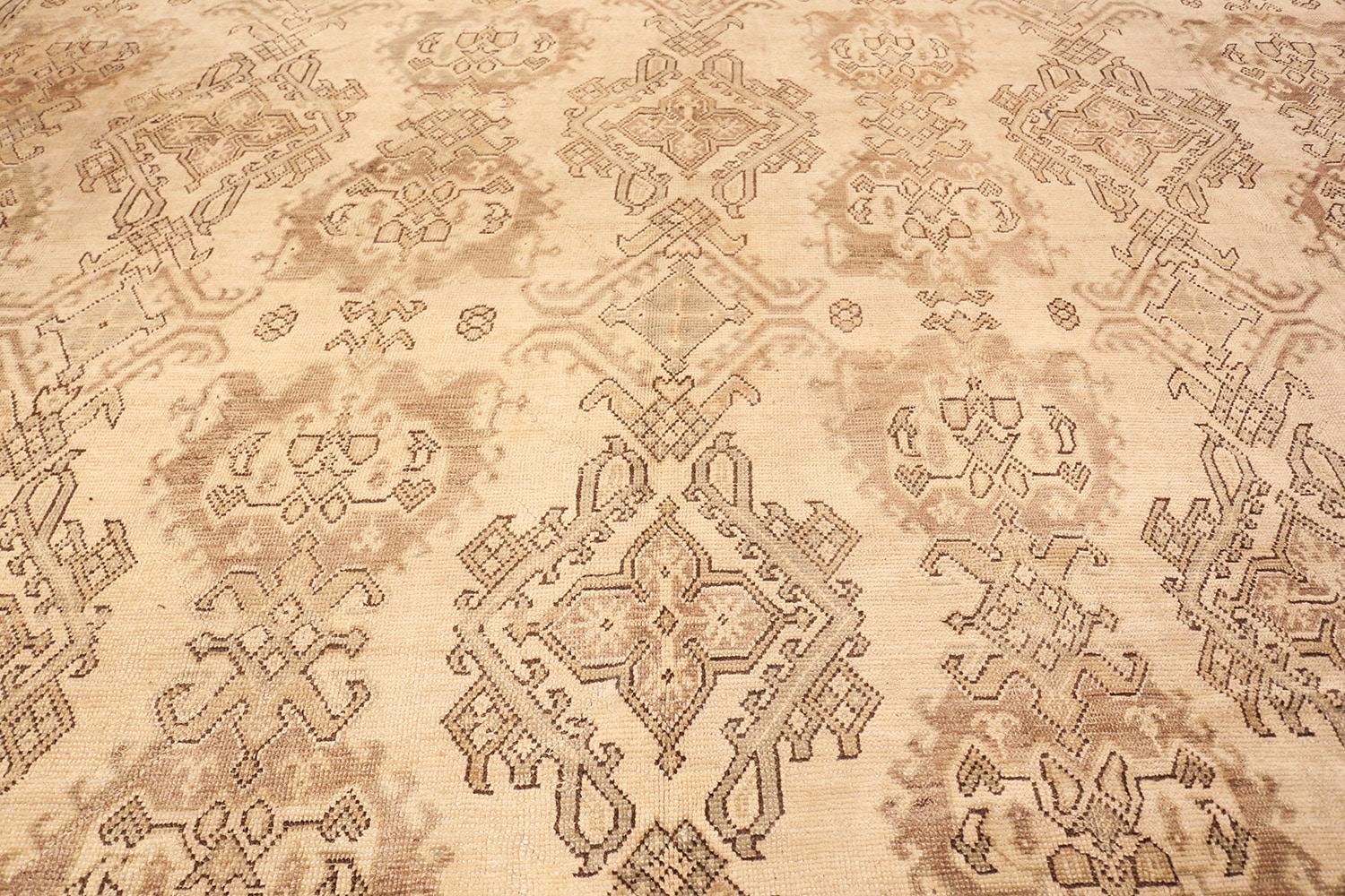 Antique Turkish Oushak Carpet. 17 ft 7 in x 18 ft 7 in 1