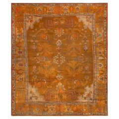 Nazmiyal Collection Antike türkische Oushak Teppich 10 ft x 11 ft 6 in