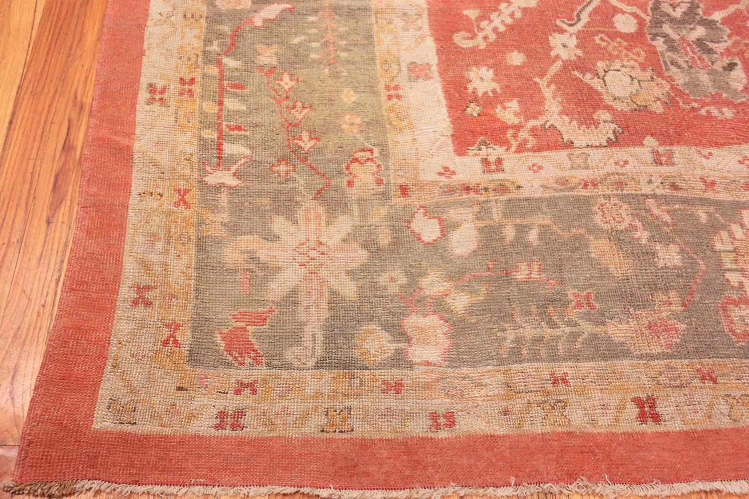 20th Century Antique Turkish Oushak Rug. 13 ft. 6 in x 16 ft. 6 in For Sale