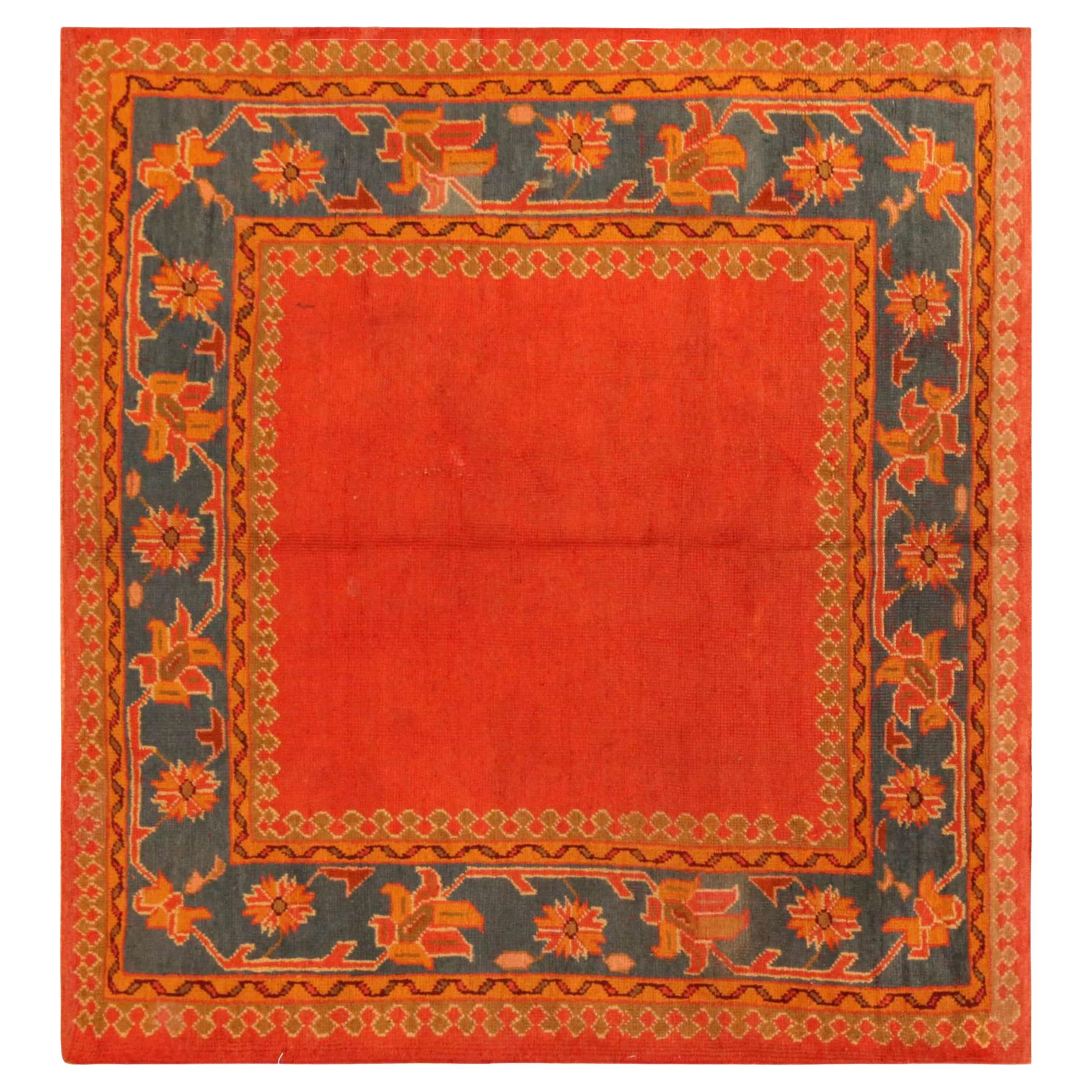 Nazmiyal Collection Blue Modern Turkish Oushak Rug 8 ft 4 in x 9 ft 10