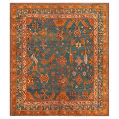 Nazmiyal Collection Antike türkische Oushak Teppich 7 ft 9 in x 8 ft 8 in