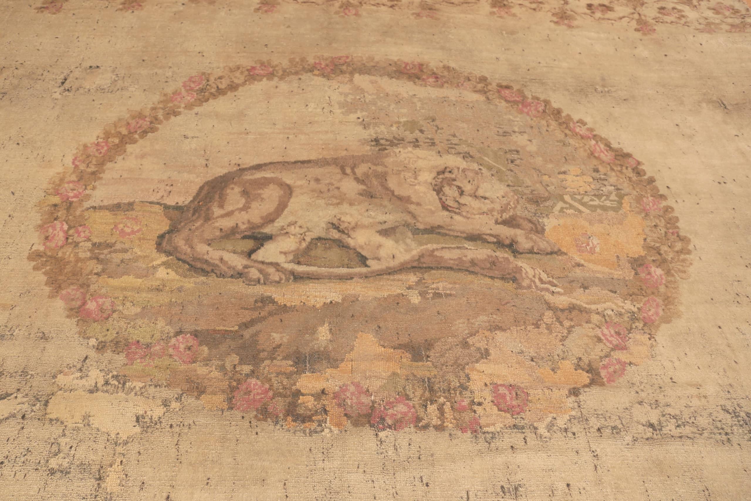 Nazmiyal Collection Alfombra Ucraniana Antigua 13 pies 8 pulgadas x 14 pies 9 pulgadas Lana en venta