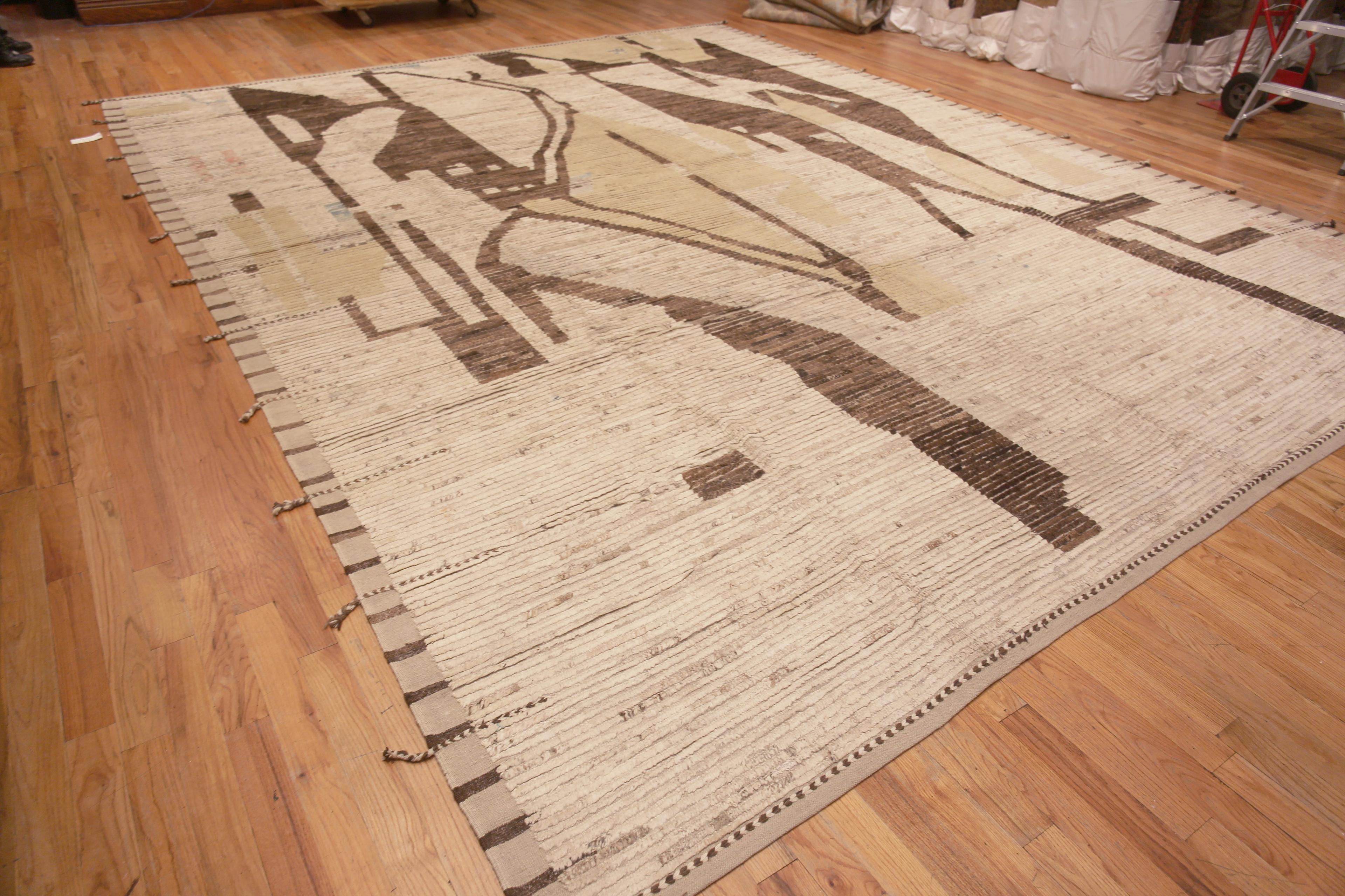 Moderno Tappeto Artistic Abstract Earthy Tribal Modern Collection Nazmiyal Collection 13'7