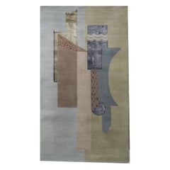 Nazmiyal Collection Artistic Green Mid Century Modern Rug 5 ft 1 in x 9 ft
