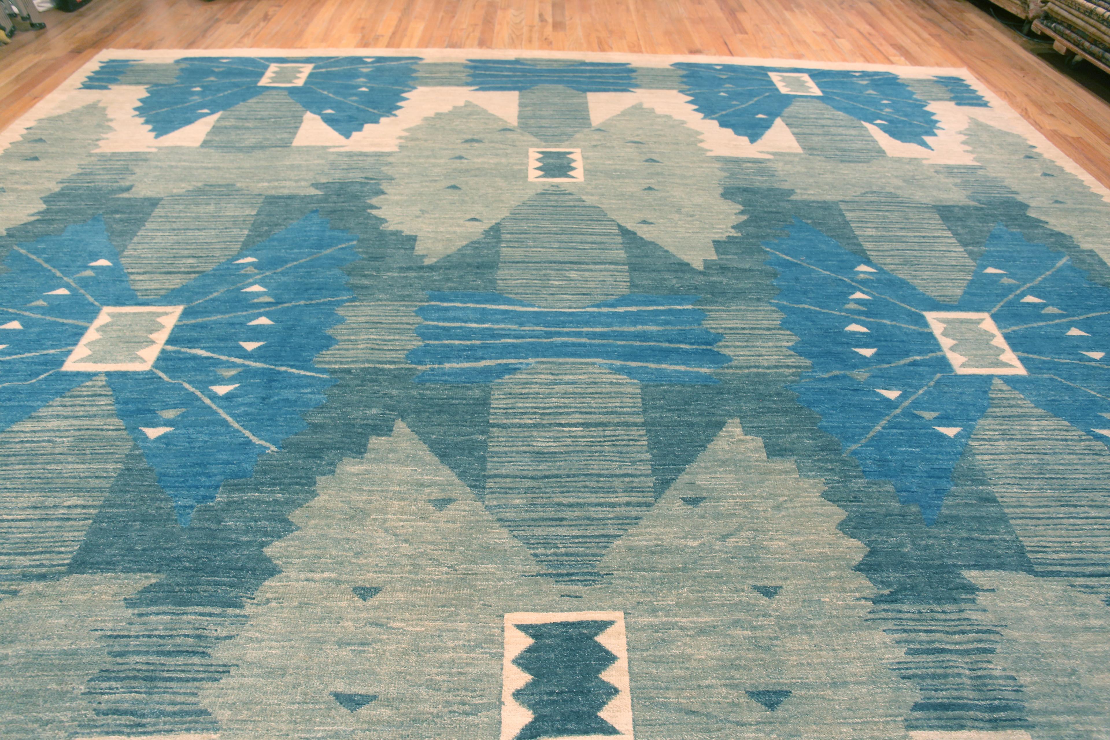 Central Asian Nazmiyal Collection Artistic Square Modern Geometric Swedish Rug 15'3